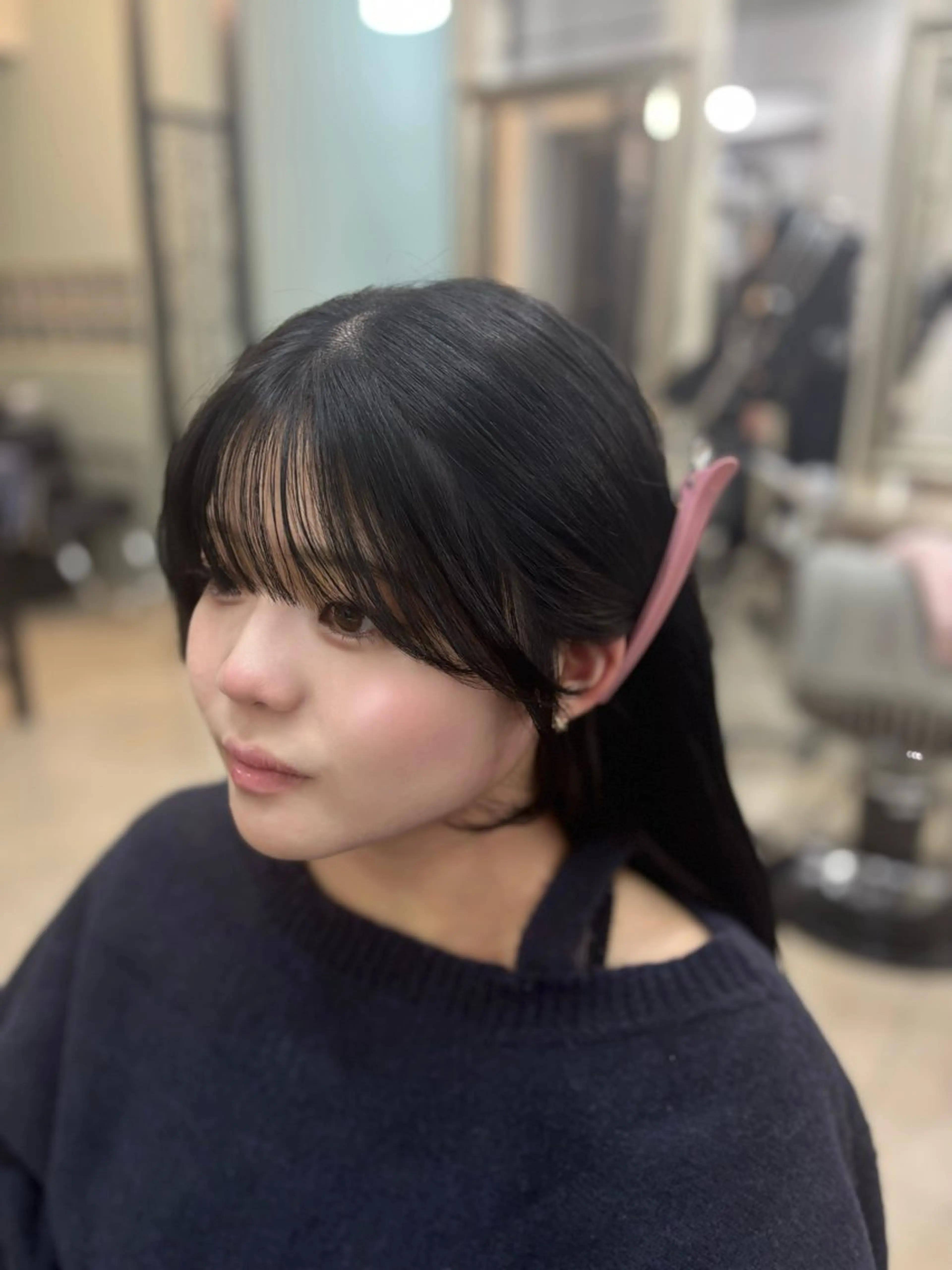 セミロング 顔周りカット カット トリートメント レイヤー/韓国ヘア 特化/フウカ🩶のヘアスタイル