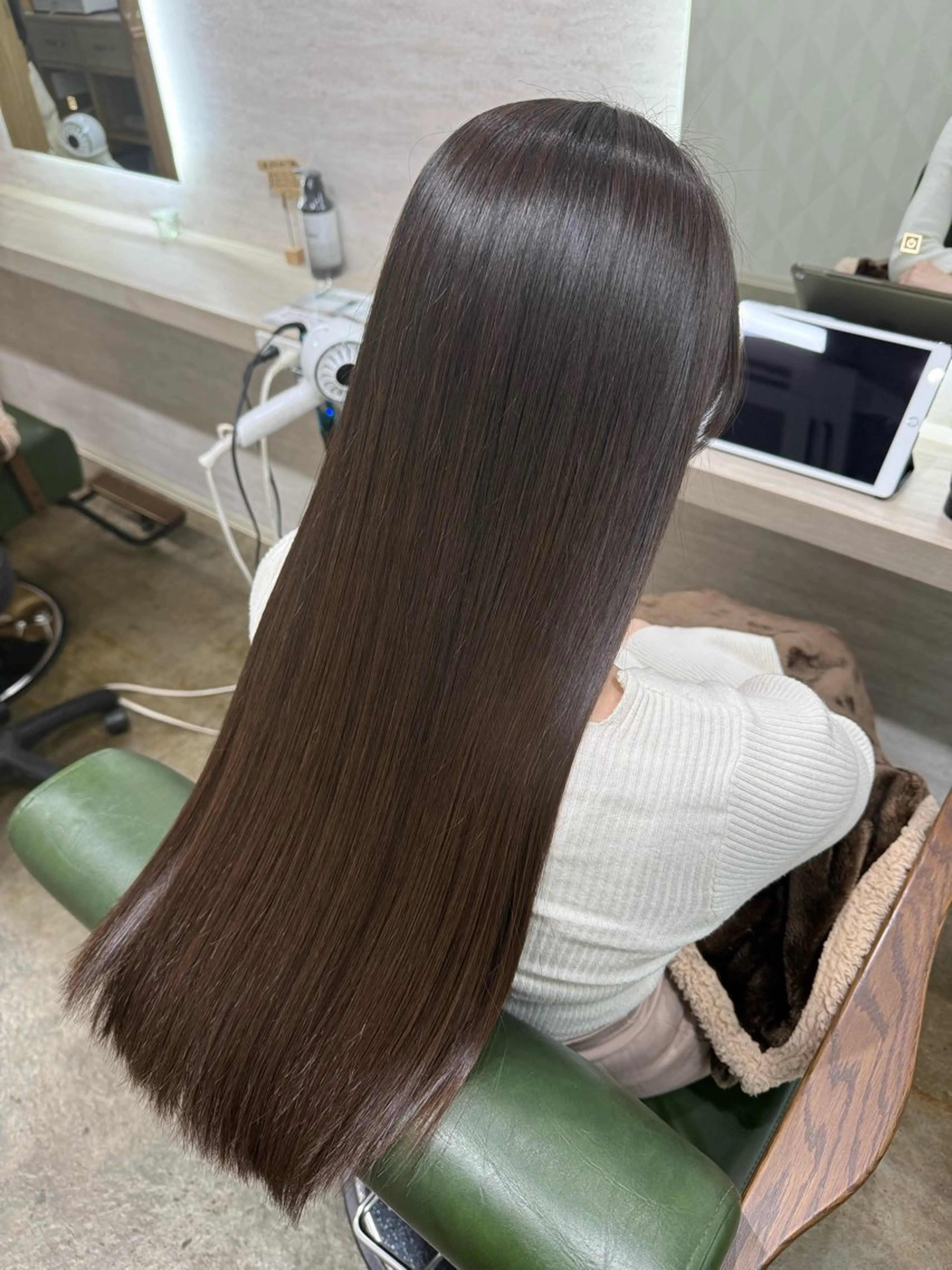 ロング ロング 縮毛矯正 縮毛矯正 縮毛矯正/ /関内/あべももこのヘアスタイル