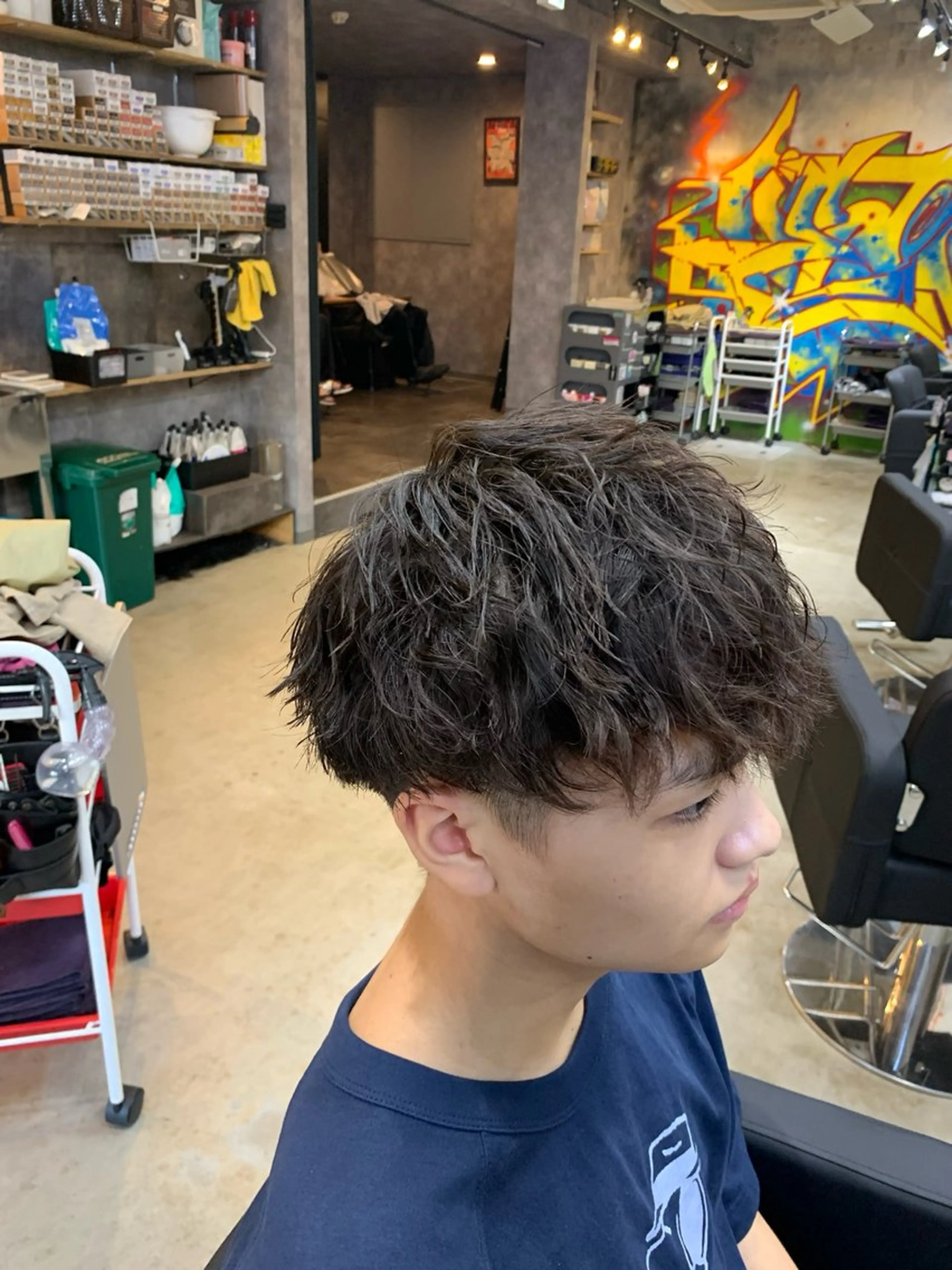 パーマ メンズ マッシュ メンズパーマ ツイストスパイラルパーマ スパイラルパーマ カット パーマ ⚡️メンズパーマ特化 mens支持◎/忠地のヘアスタイル