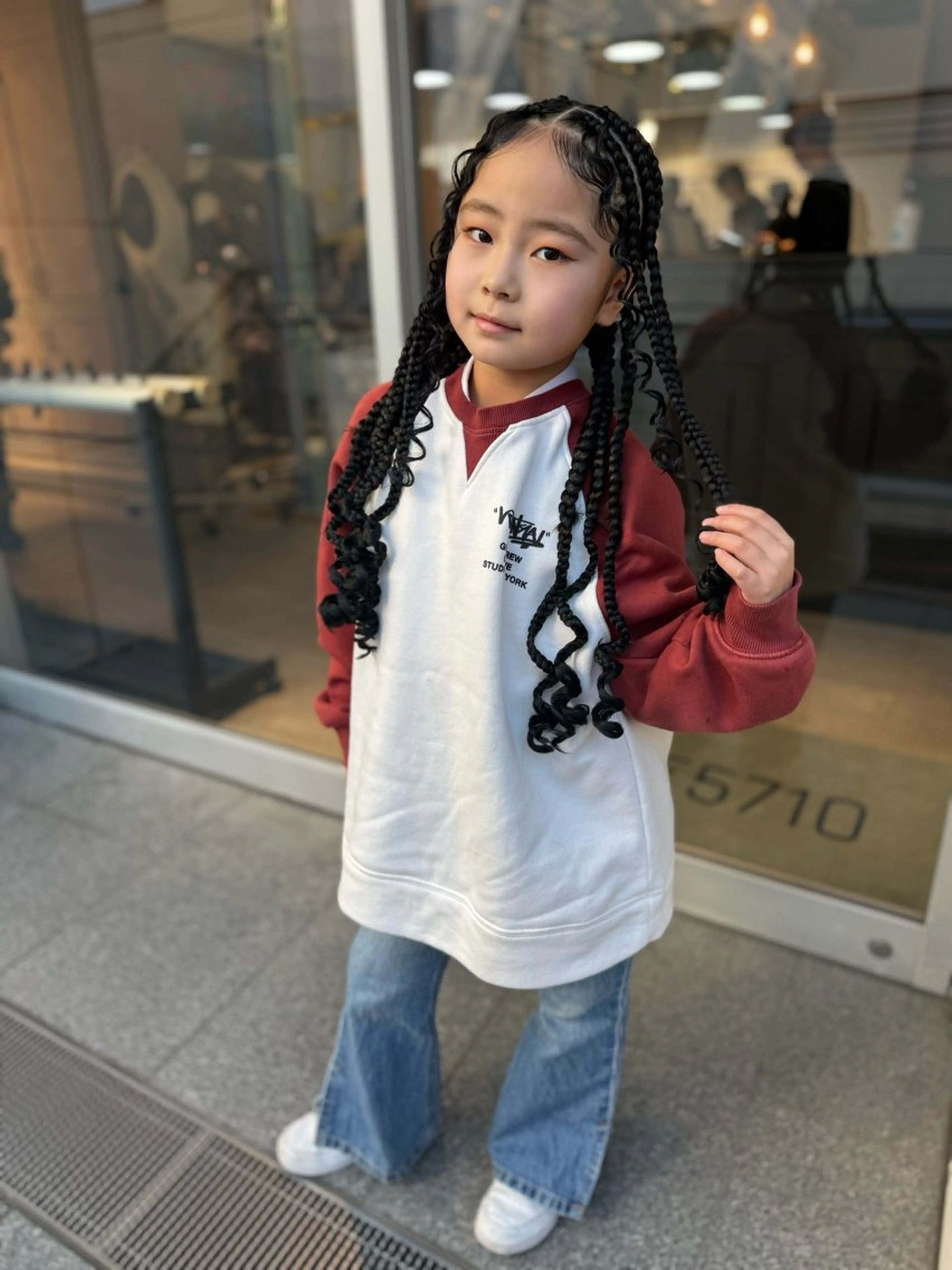 ロング ヘアアレンジ キッズ エクステ エクステ ヘアセット BRAIDS💎愛子 大人ハイライト💎のヘアスタイル