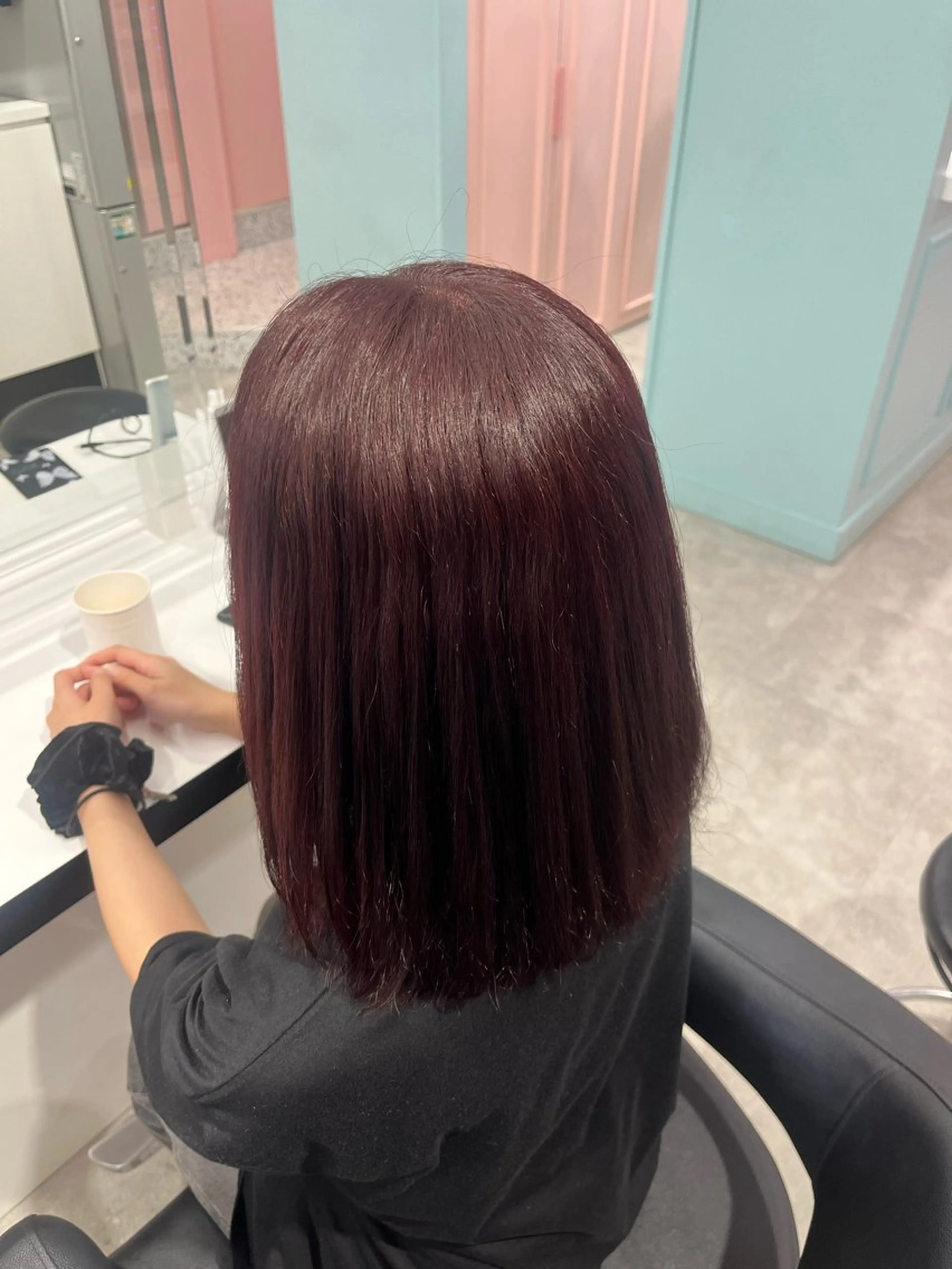 ミディアム カラー みう/仙台/暖色/ 艶髪/顔周りカット/のヘアスタイル