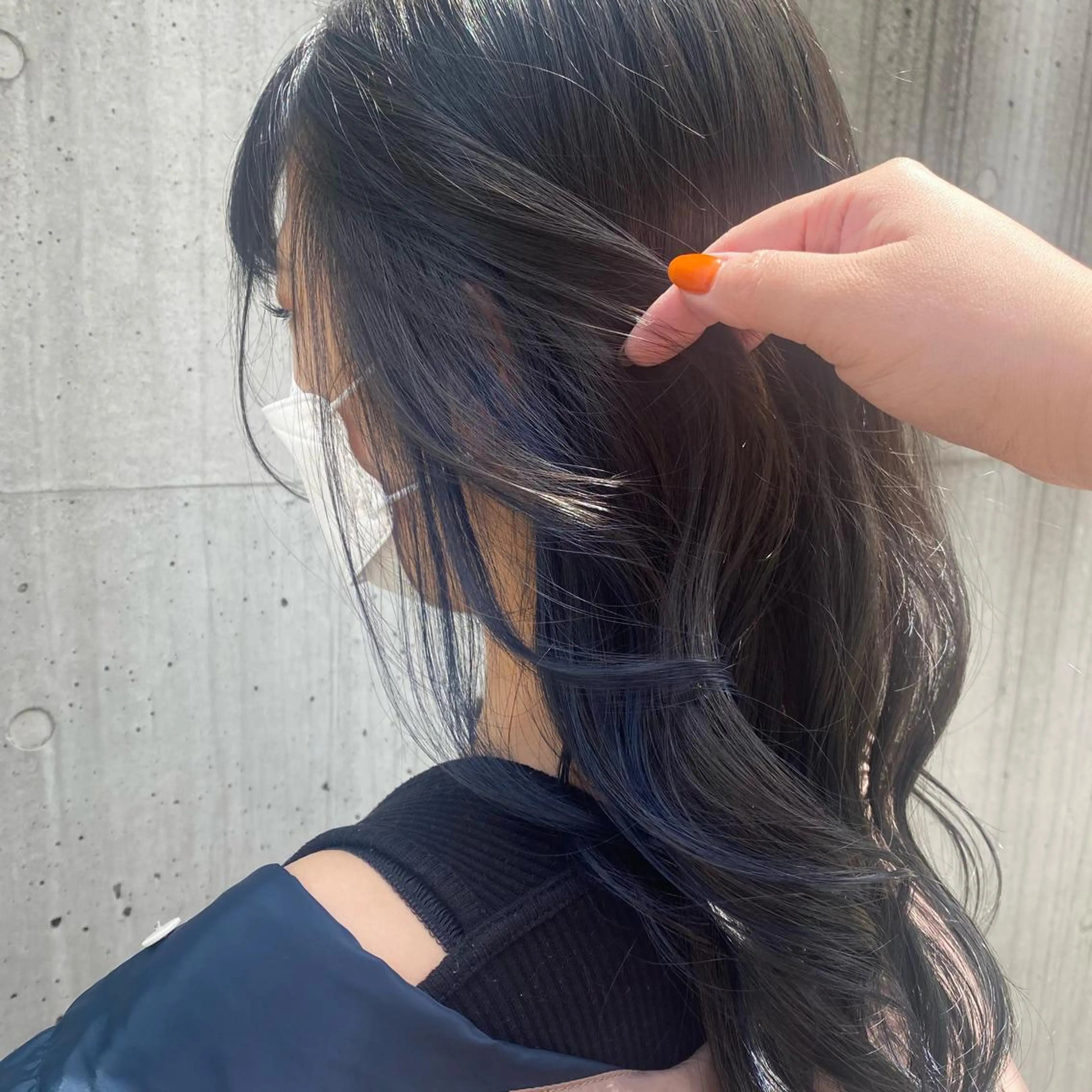 ロング カラー ブルーカラー インナーカラー 美髪矯正/ハイトーン 🪸🩰ヒナコのヘアスタイル