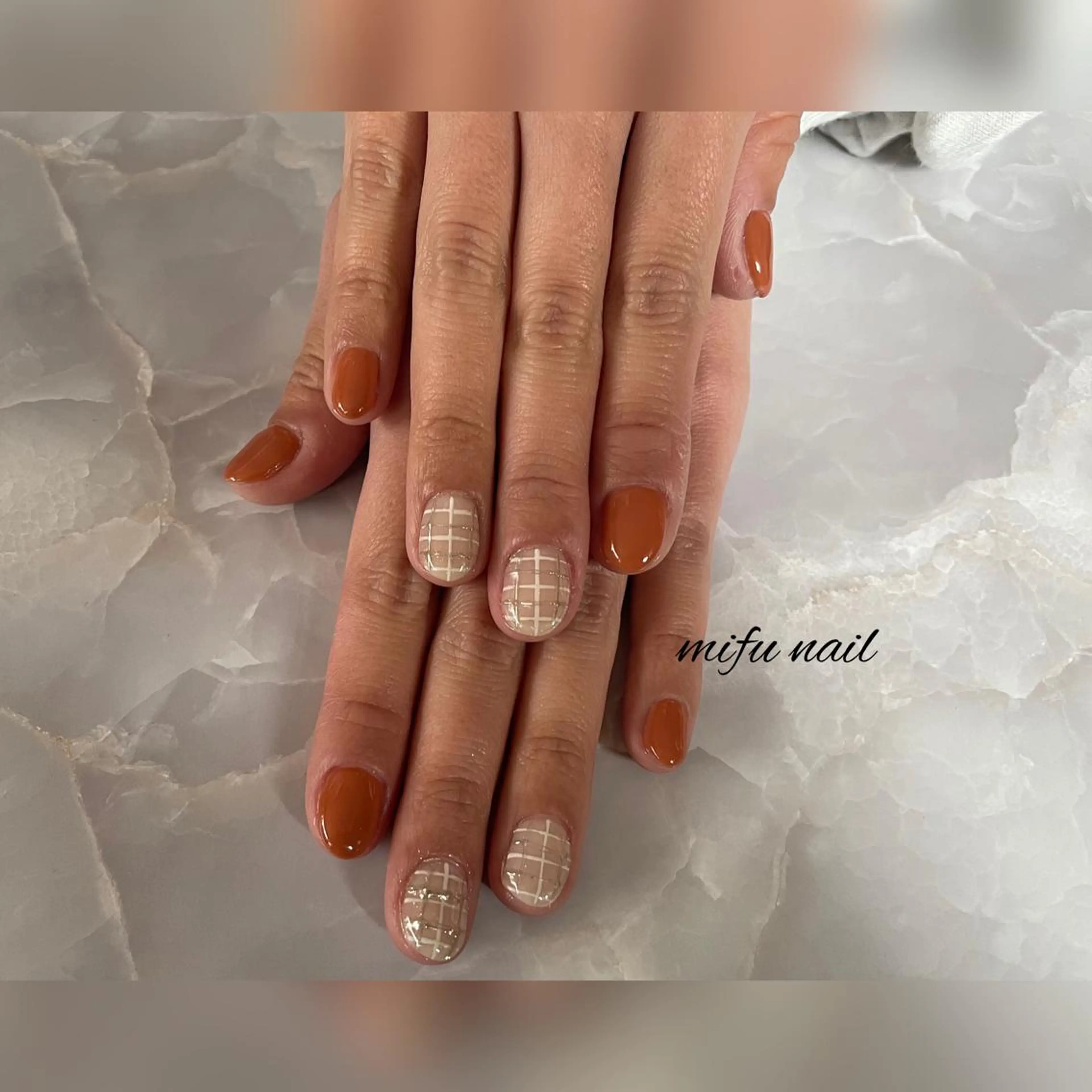 ショート ハンドネイル ハンドケア 大田 美笛香のネイルデザイン