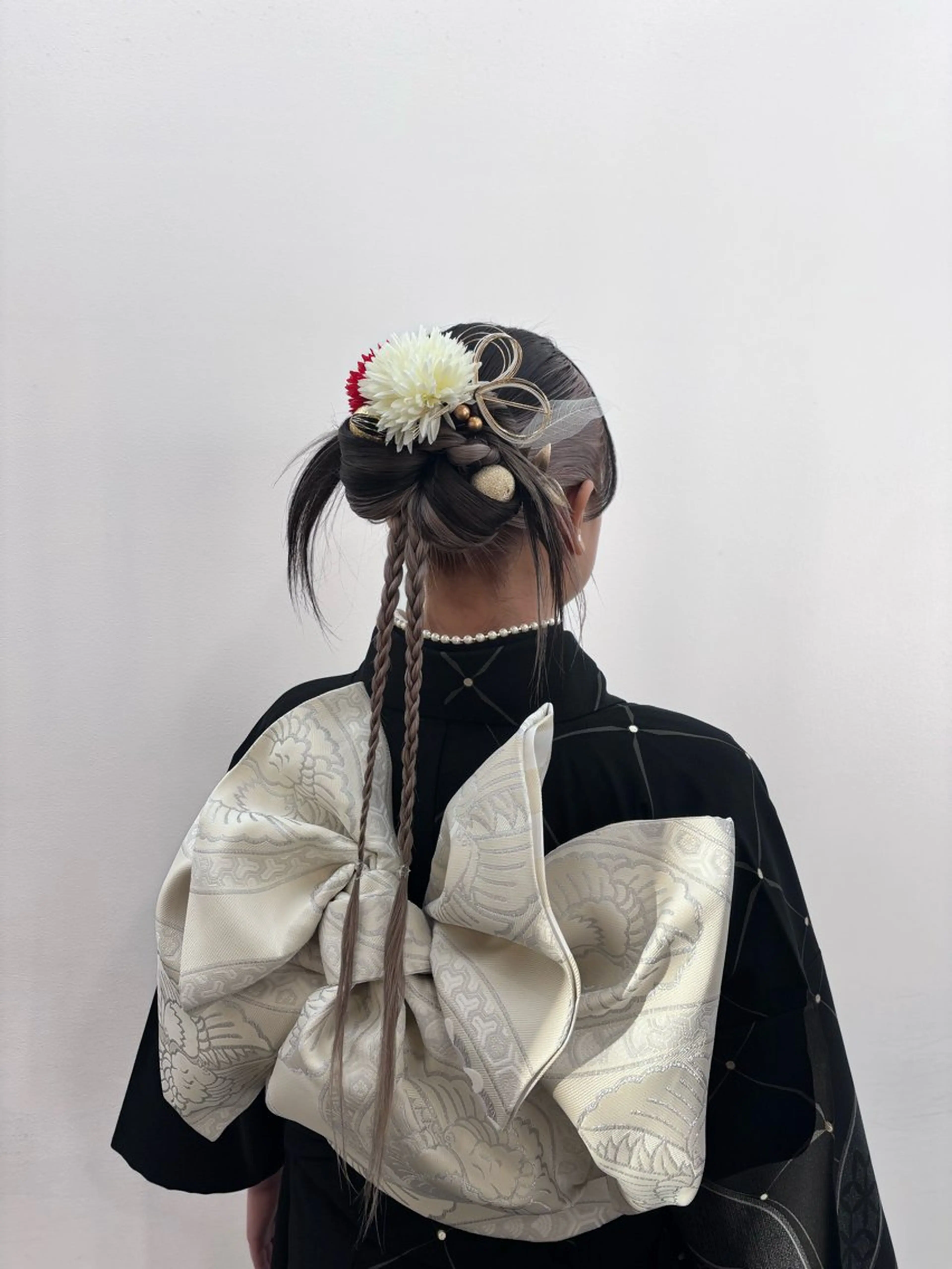 セミロング カラー ヘアアレンジ 着付け 🥀モテ暖色× エクステ🥀あかりのヘアスタイル