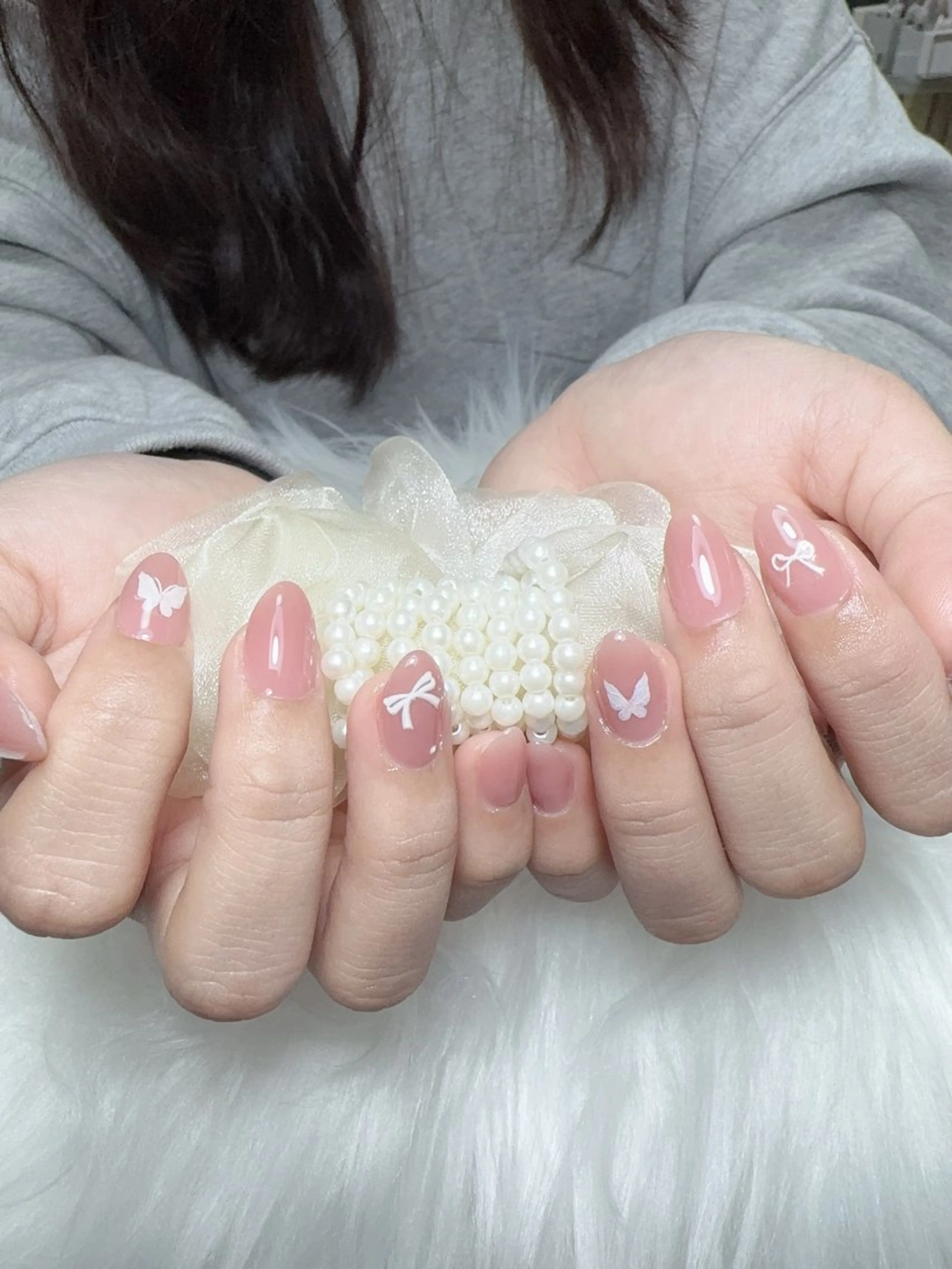 ネイル アートネイル 成人式 ジェルネイル ニュアンスネイル ネイルチップ Kora Nailのネイルデザイン
