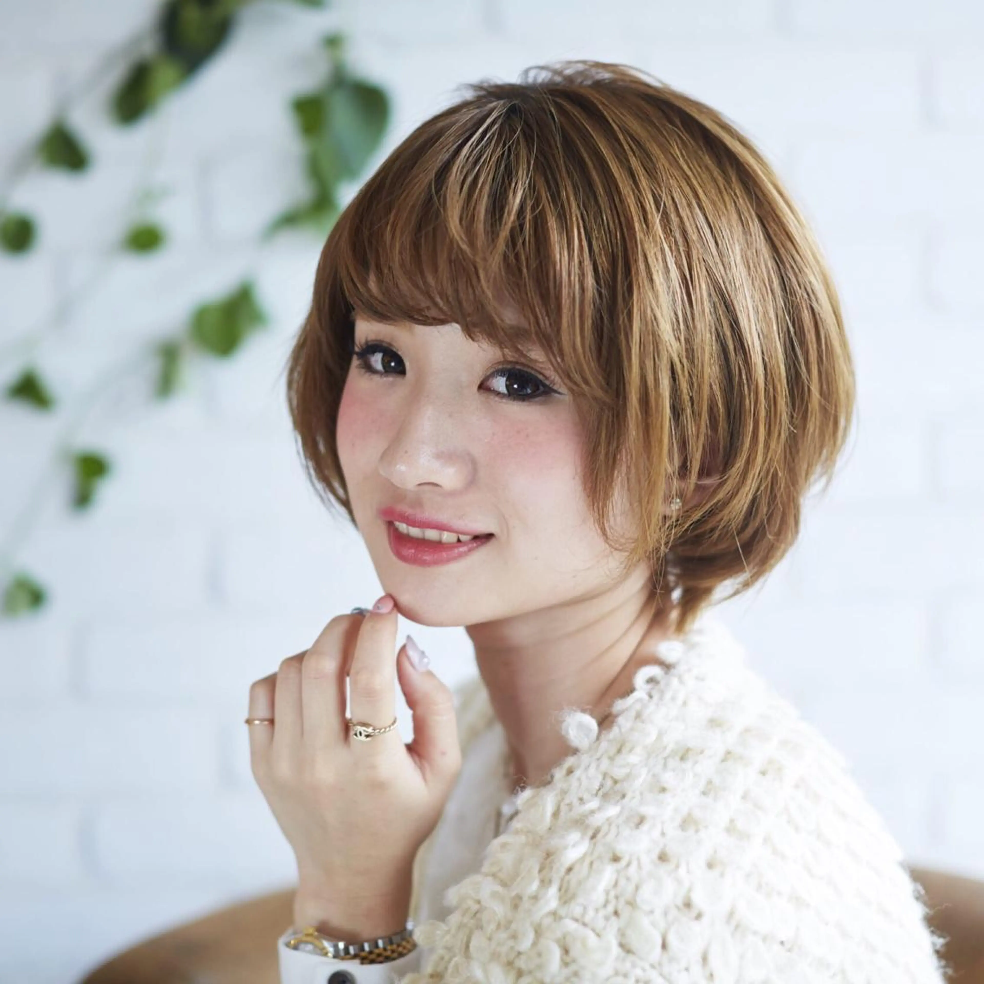 ショート カラー パーマ BEBE所属・ご新規様限定 透明感カラーKANAのヘアスタイル