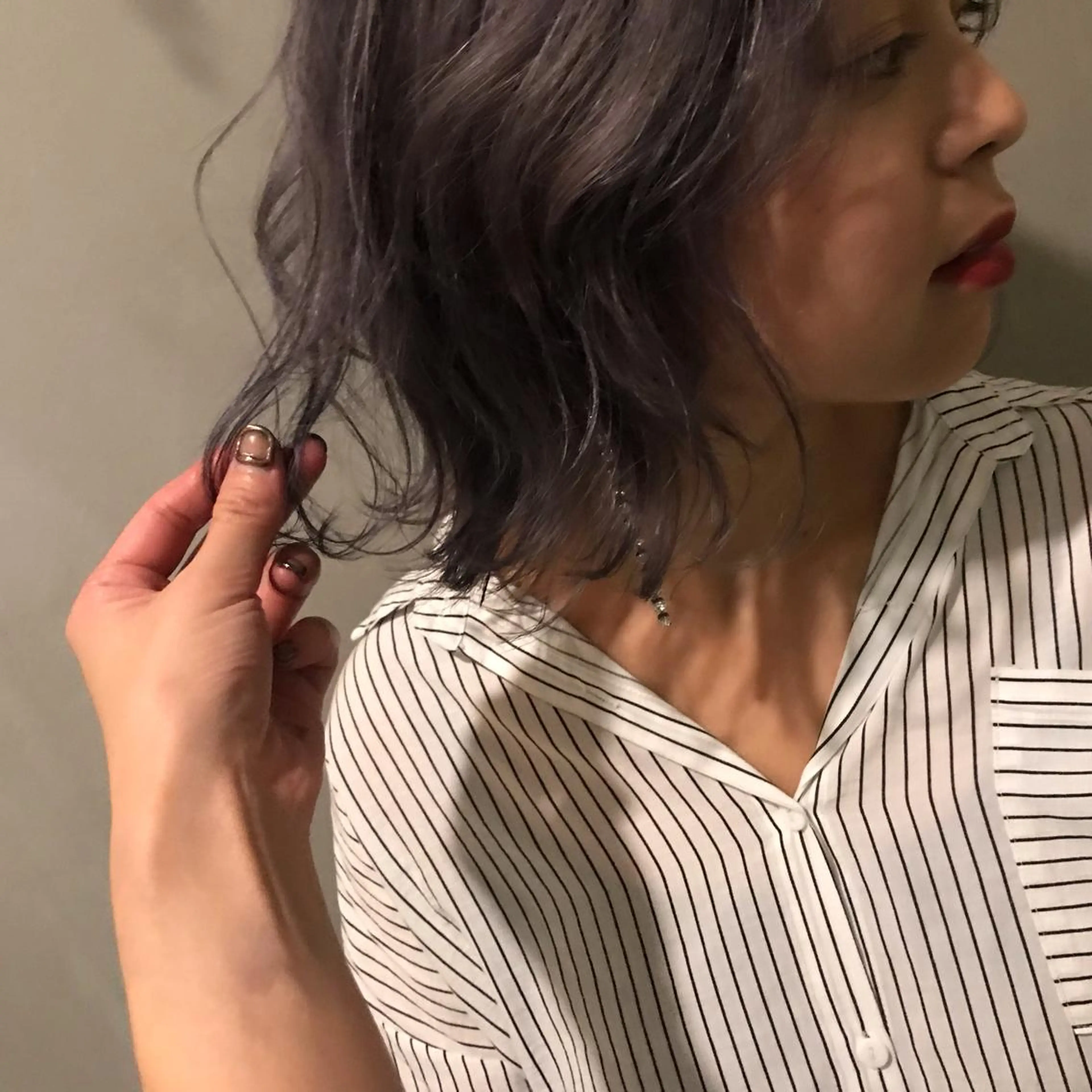 ミディアム パープルカラー ヘアカラー 韓国 / 中国ヘア 🦋Noniのヘアスタイル