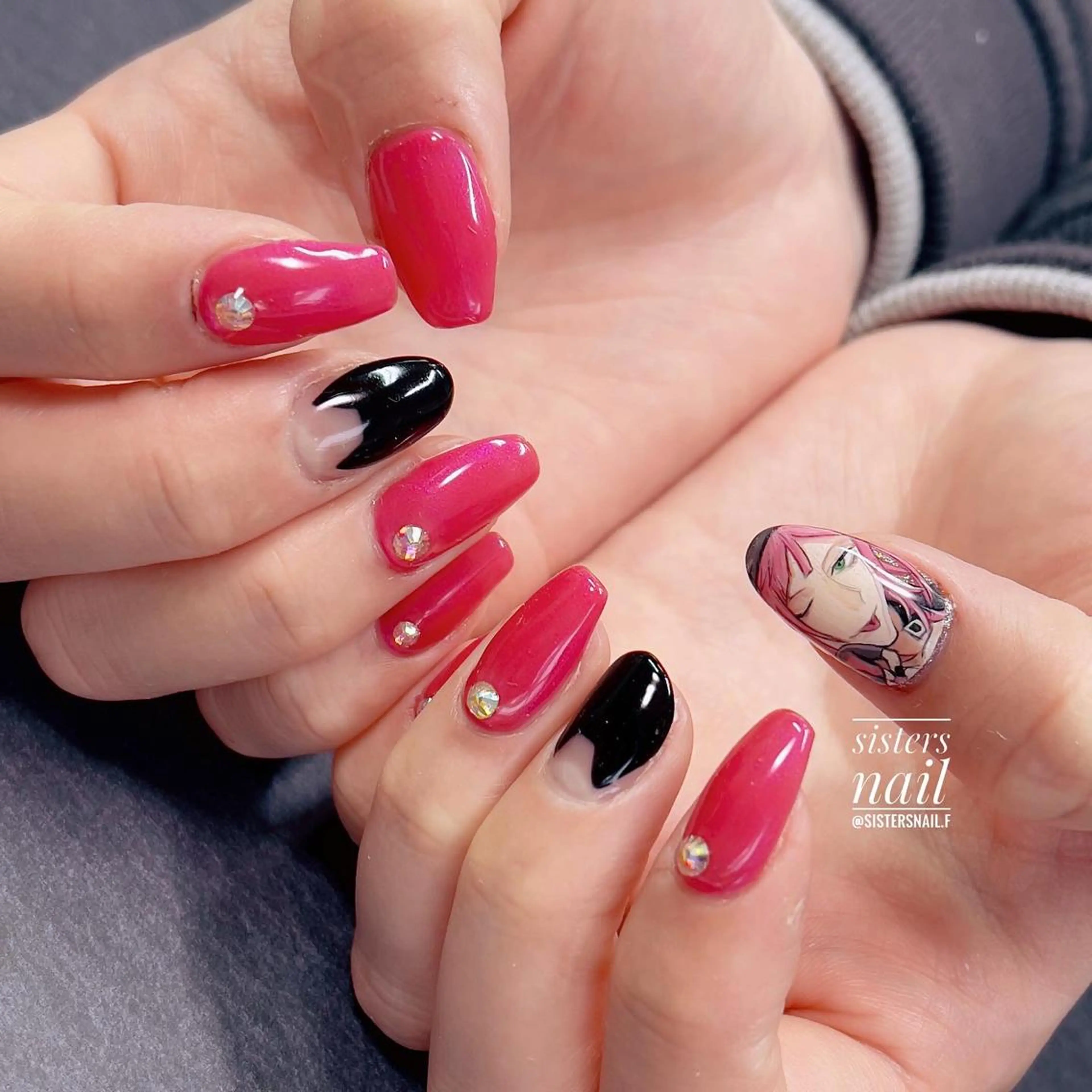 ネイル アートネイル ワンカラーネイル sisters nail.fのネイルデザイン