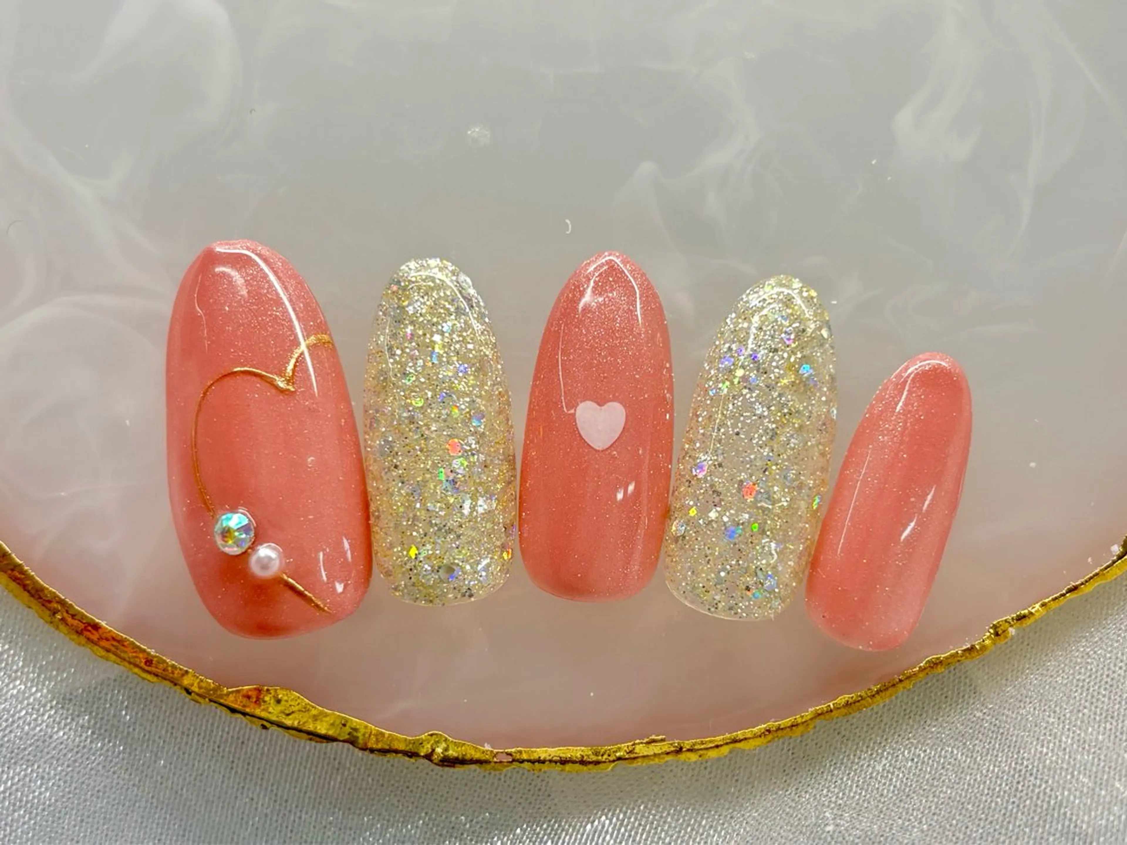 ネイル ハンドネイル rairiaharu パラジェルのネイルデザイン