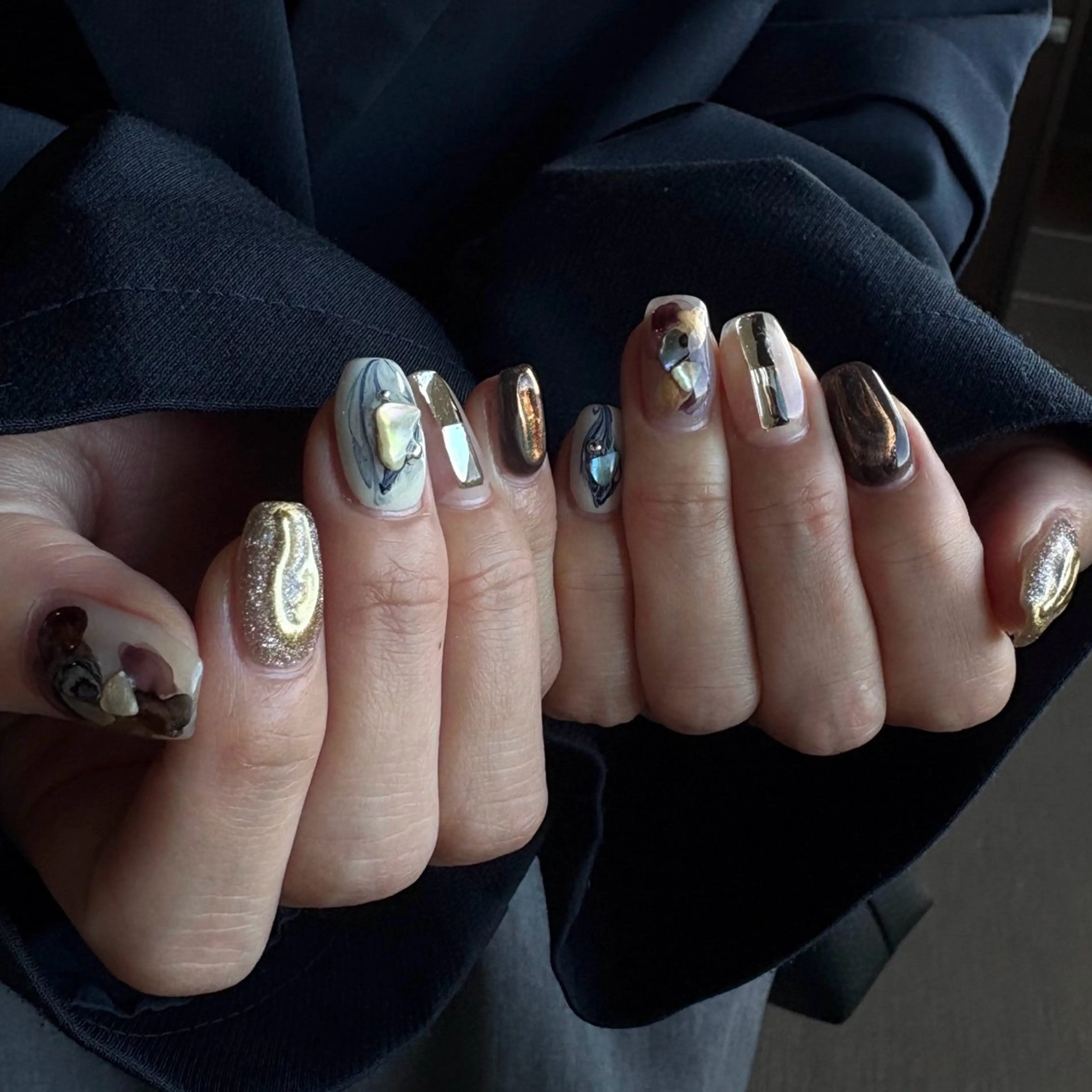 ネイル ニュアンスネイル ハンドネイル amuse 手書きニュアンスのネイルデザイン