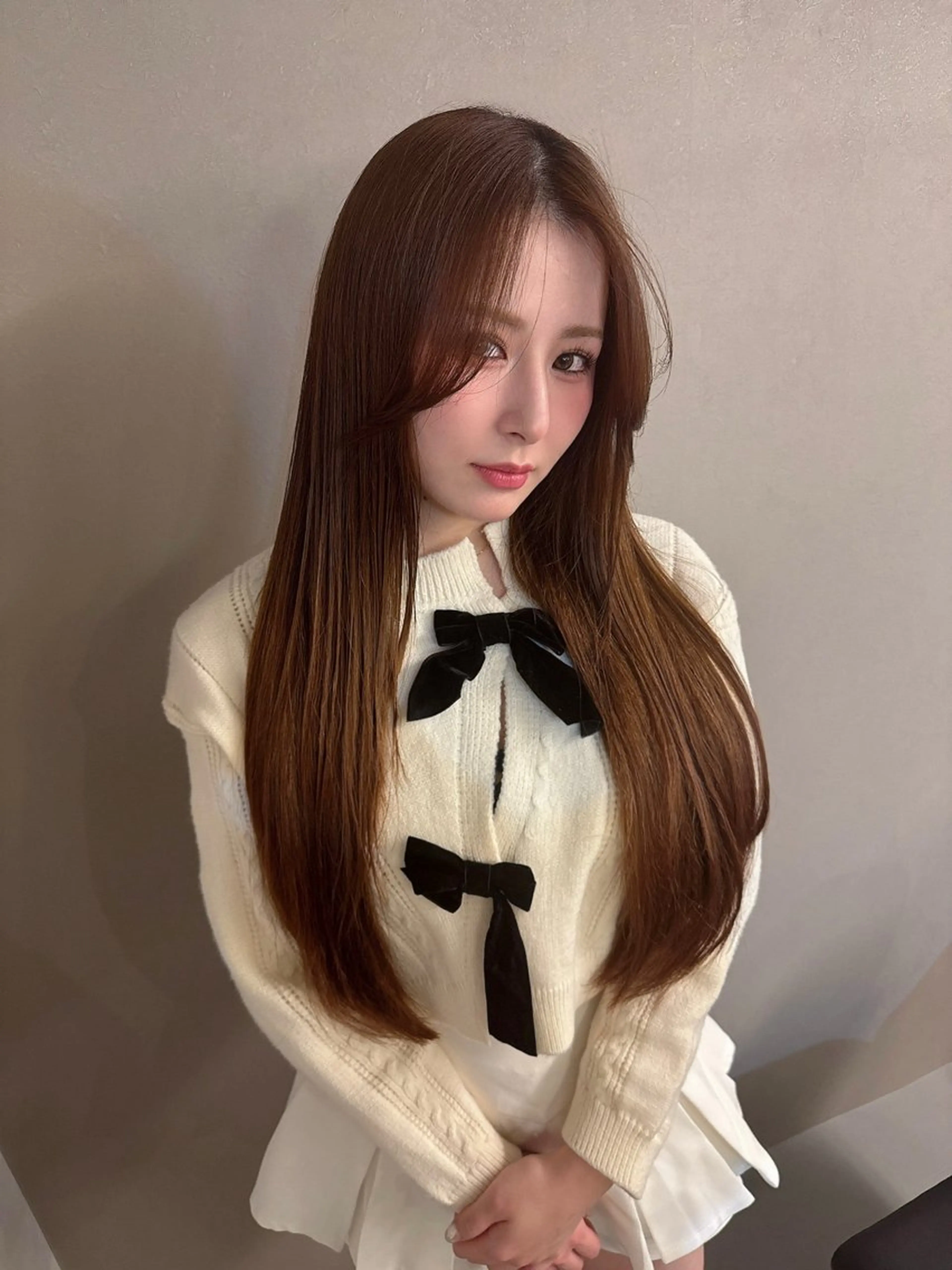 ロング カット ヘアカラー 縮毛矯正 トリートメント XYZ所属・縮毛矯正/髪質改善 韓国風/MIKIYAのヘアスタイル