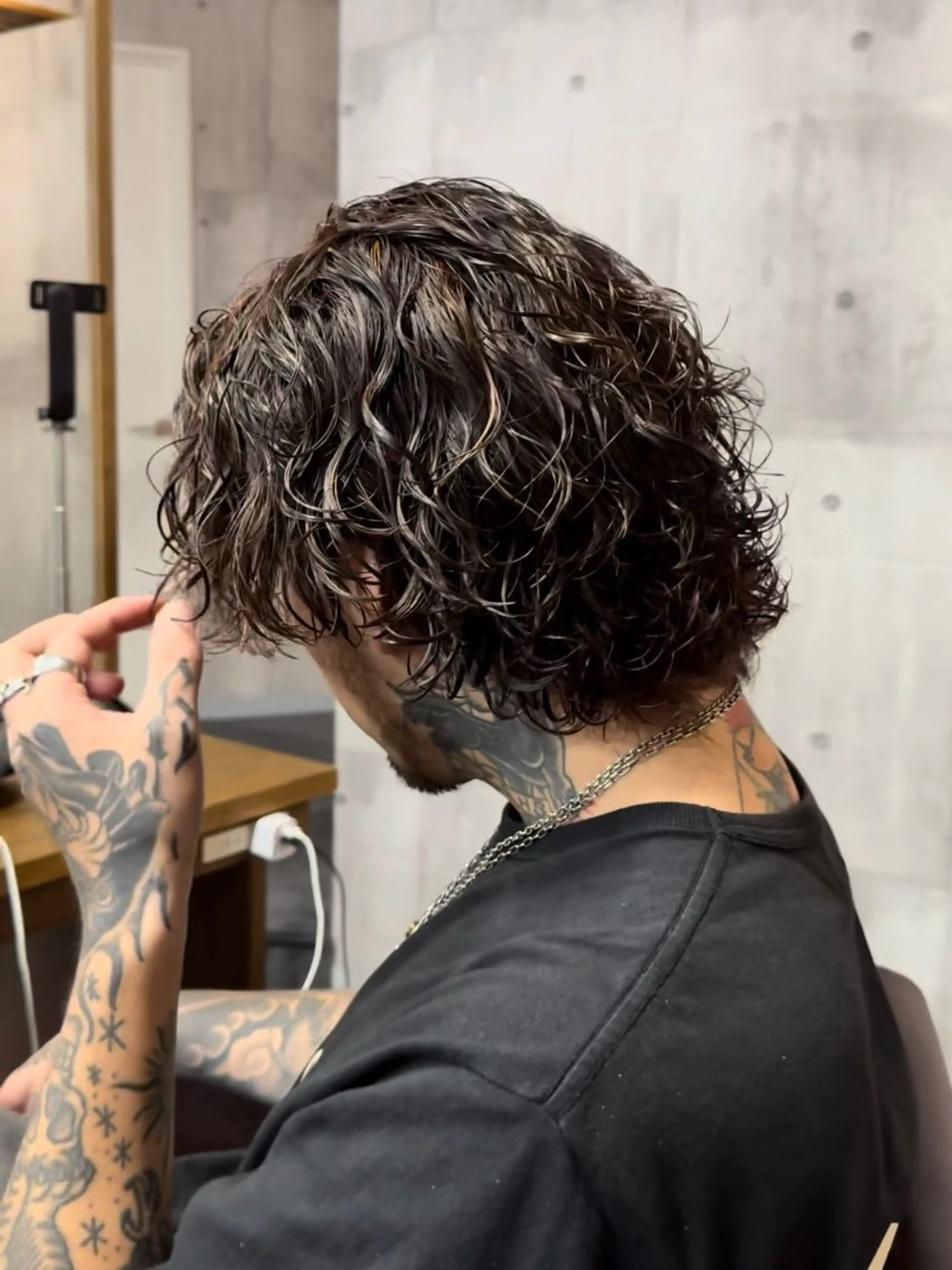 パーマ メンズ メンズパーマ 心斎橋ハイトーン特化 midori🍀のヘアスタイル