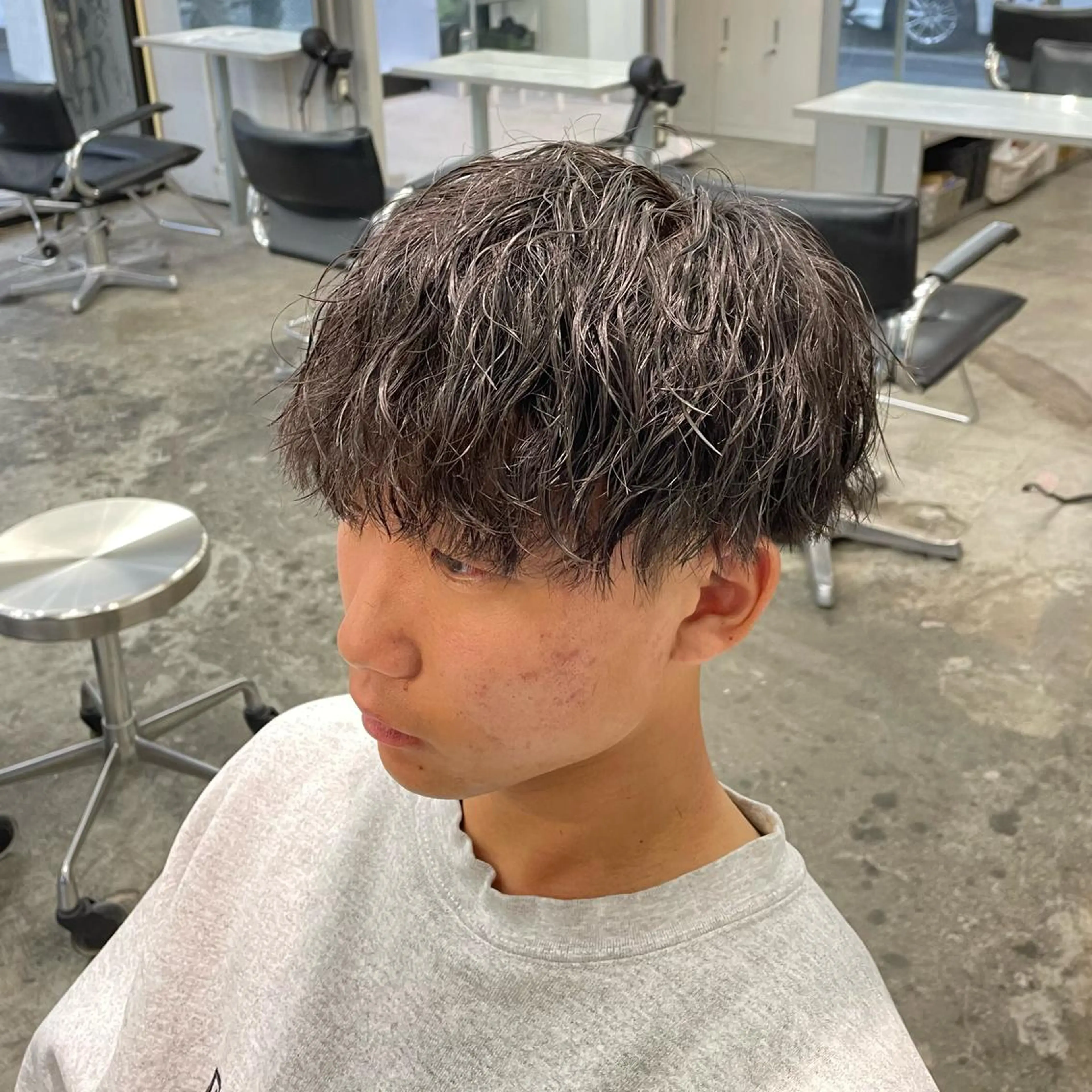 ショート パーマ メンズ カット パーマ メンズ特化美容師/ 藤戸 椋のヘアスタイル