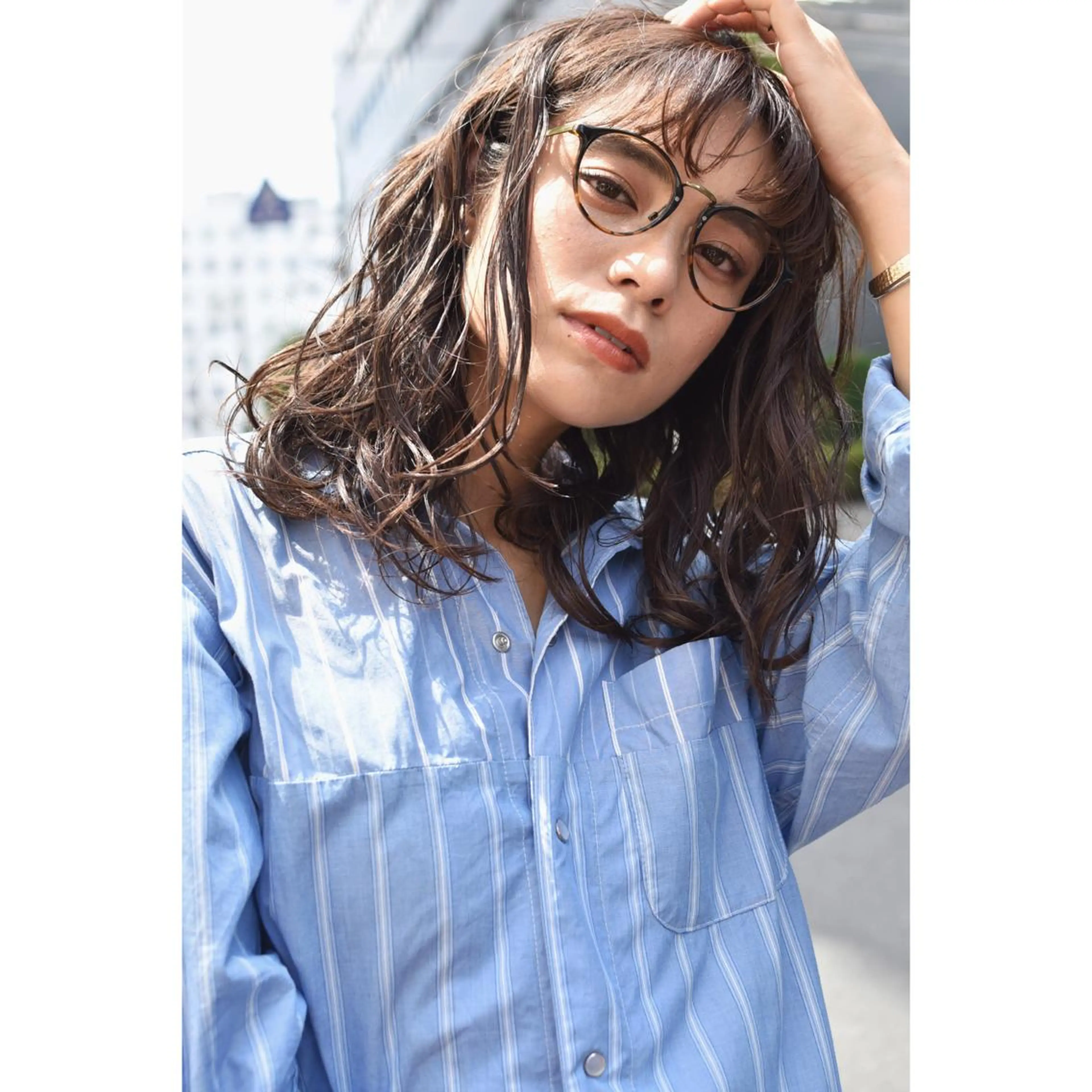 ミディアム カラー パーマ メンズ カット ヘアカラー トリートメント 南堀江🌿パーマ Tetsu【テツ】のヘアスタイル