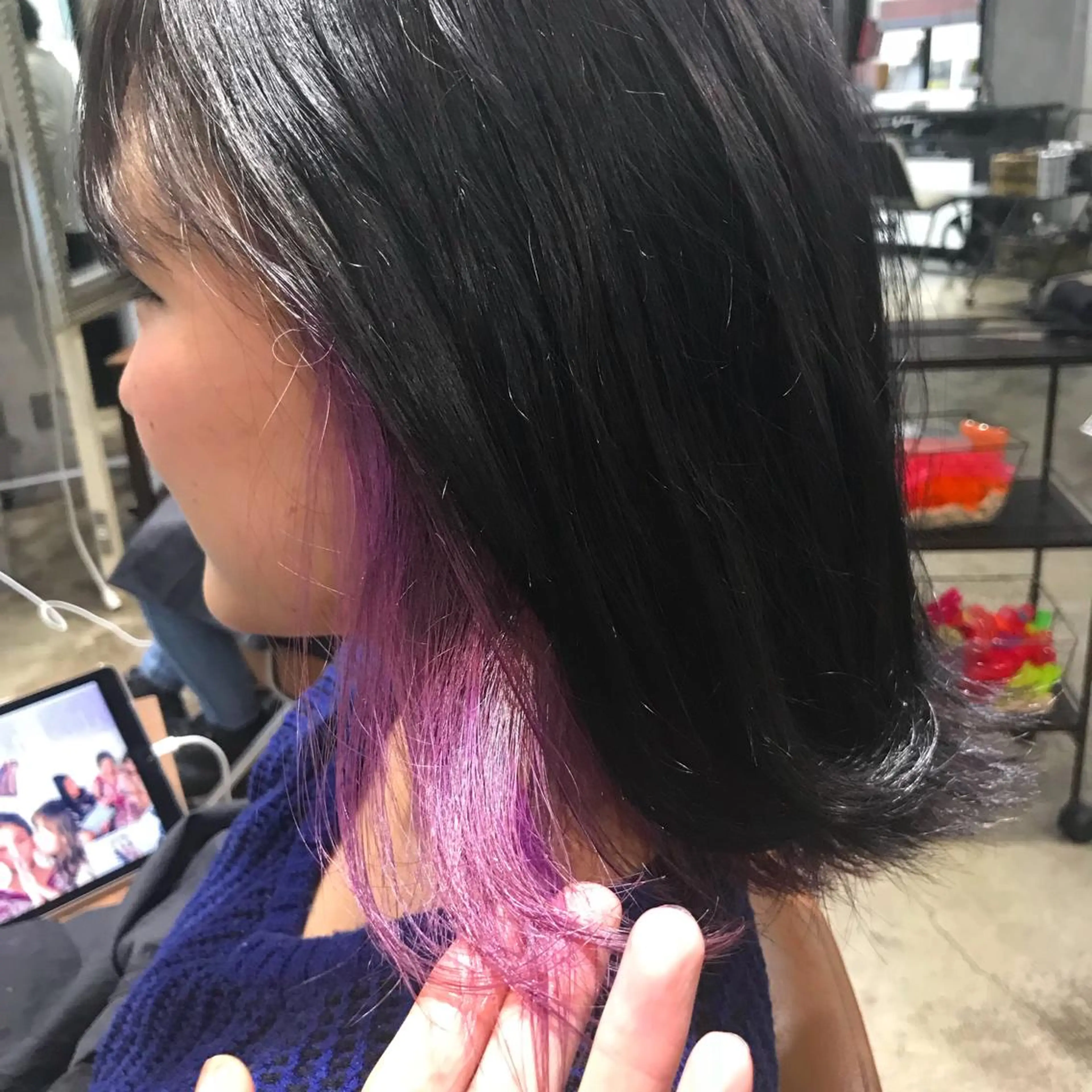 ショート カラー パーマ ヘアアレンジ メンズ ネイル マツエク・マツパ メンズインナーカラー インナーカラー サロンドミルク 原宿のヘアスタイル