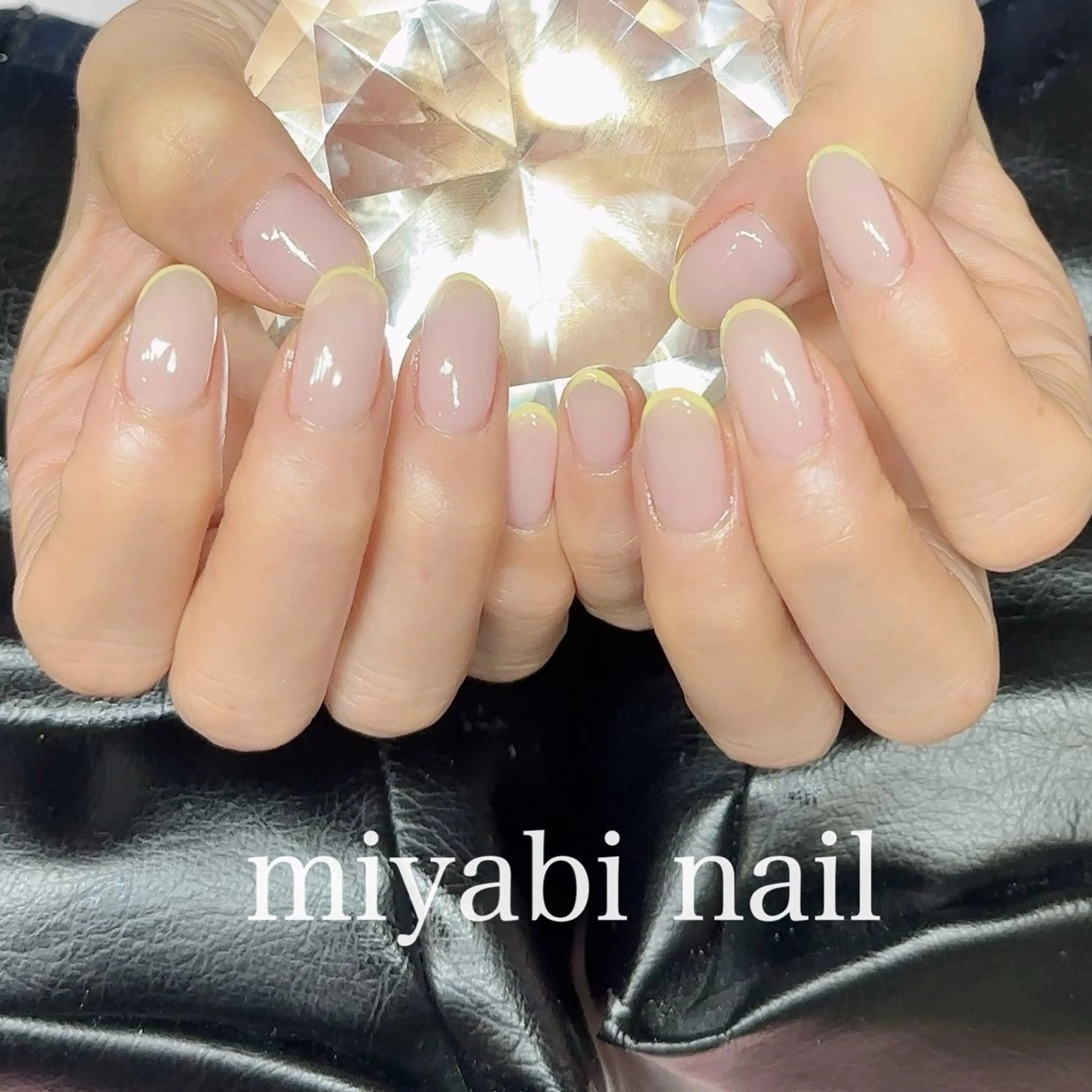 ネイル フレンチネイル ジェルネイル 持ち込み ピンク 春ネイル ハンドネイル miyabi nail 桂川駅近くのネイルデザイン