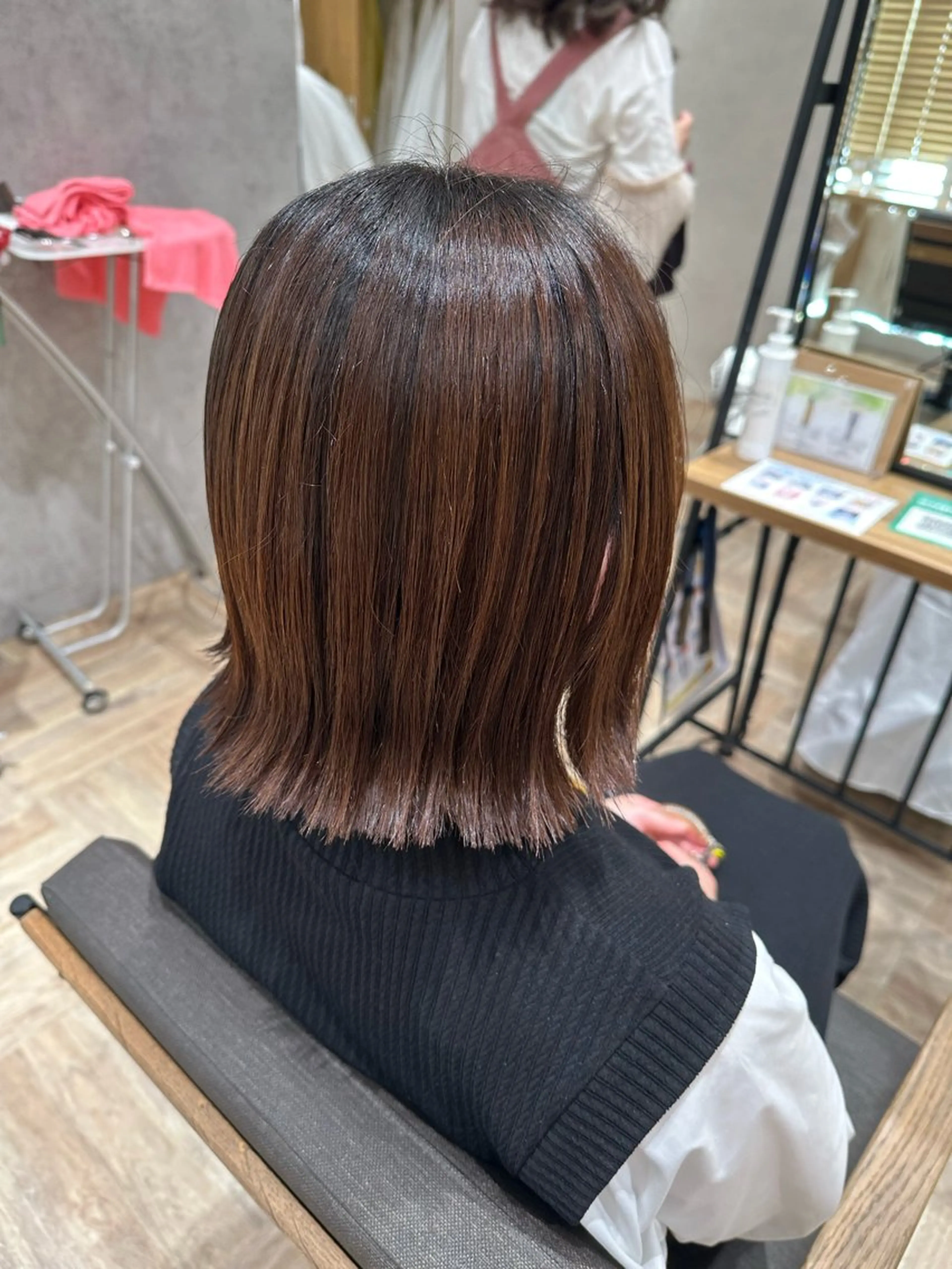 ミディアム カット ヘアカラー 髪質改善・艶カラー 加茂瑞希のヘアスタイル