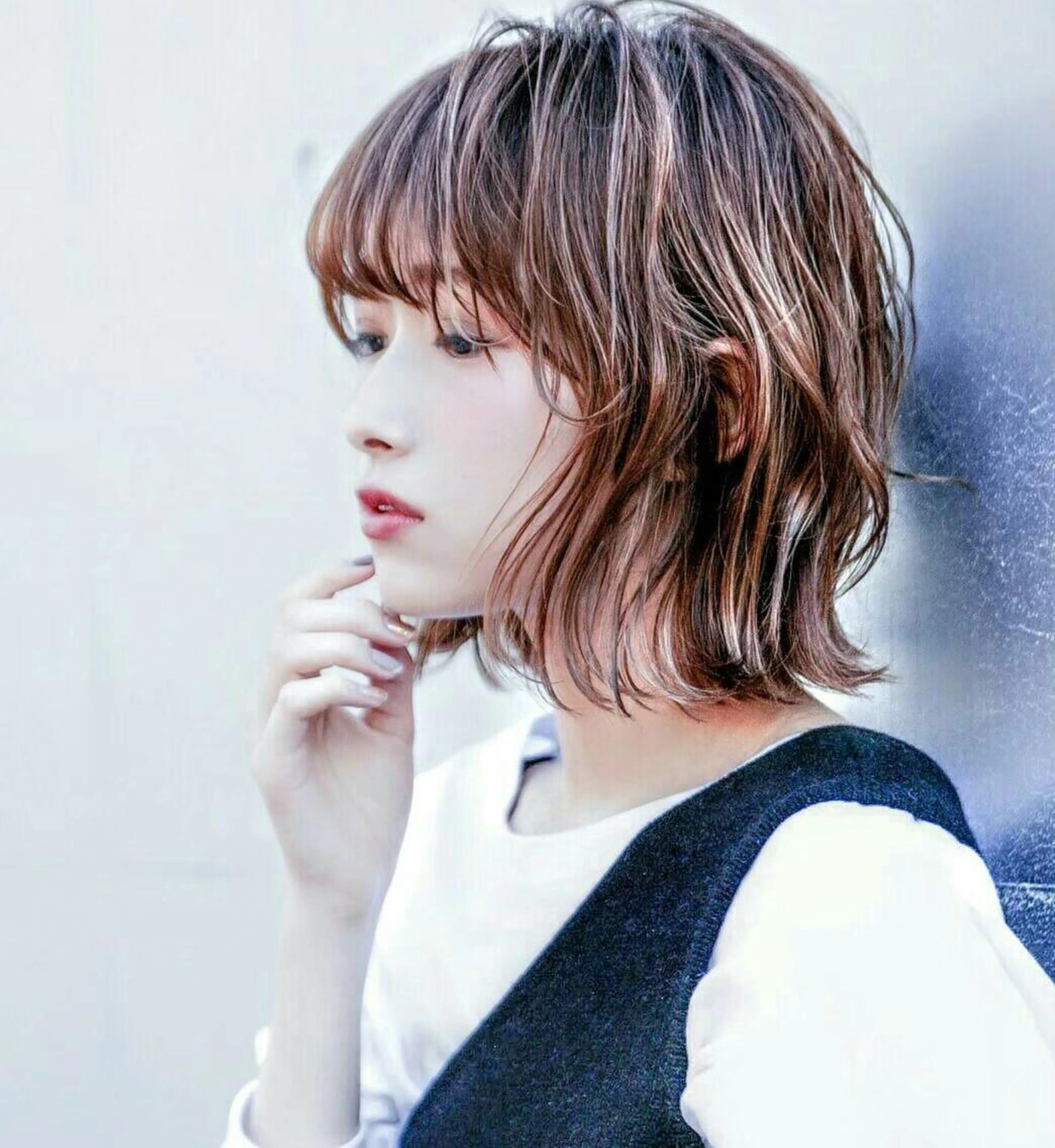 ミディアム ヘアカラー トリートメント ☕️ベージュカラー 内藤光哉☕️のヘアスタイル