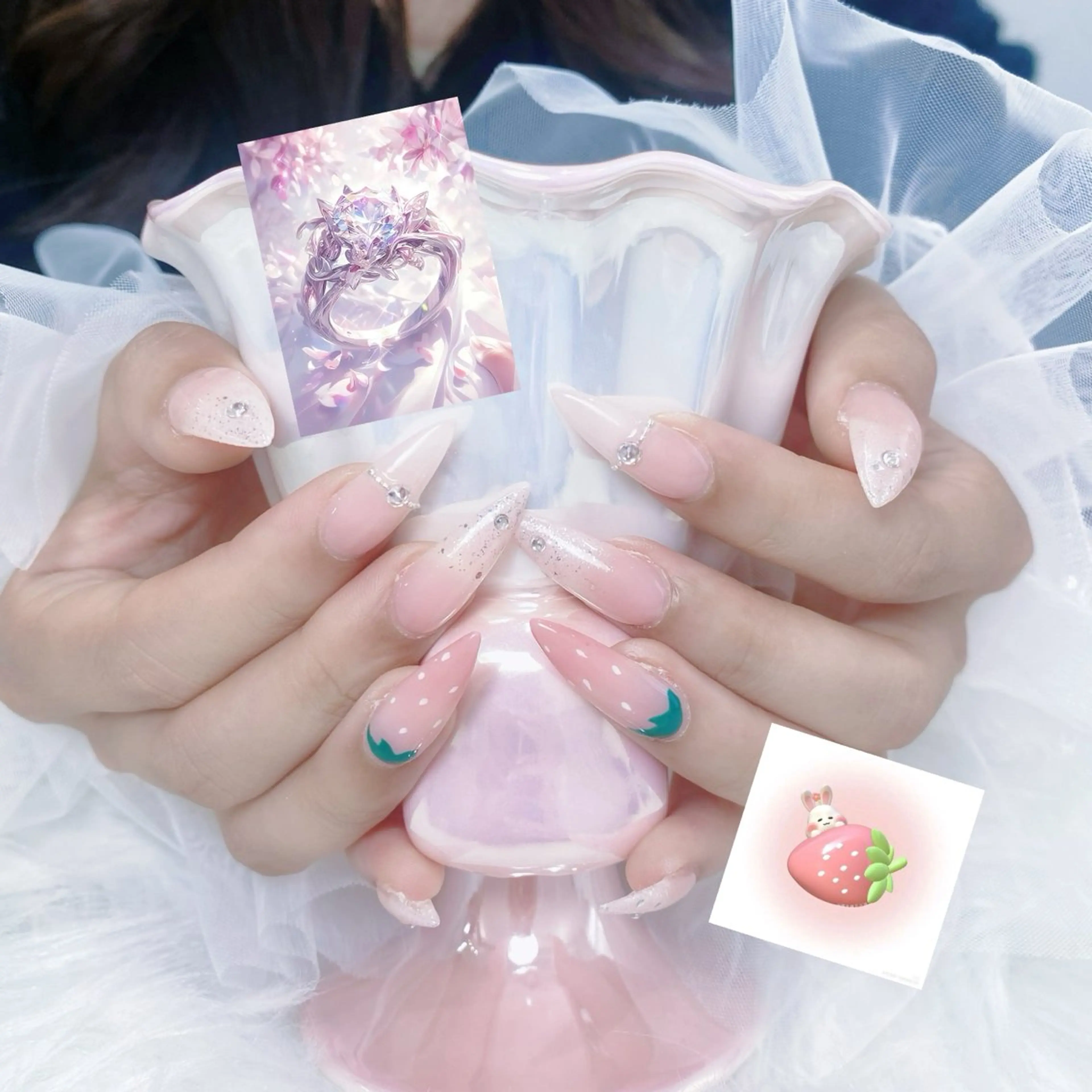 カラー ベージュカラー 透明感カラー グラデーションカラー ピンクカラー ハンドネイル AIN Nailのネイルデザイン