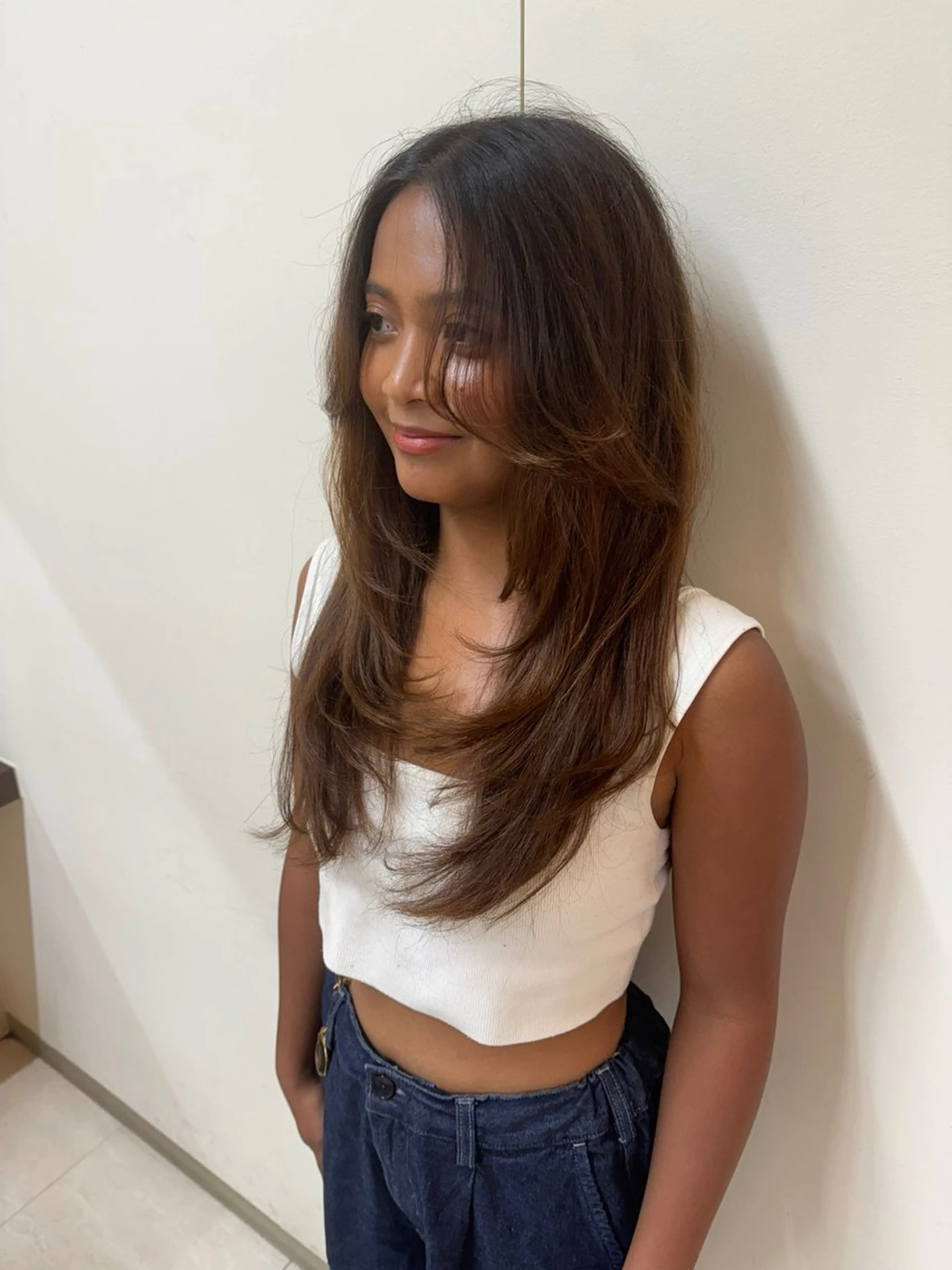 ロング ハッシュカット ハイレイヤー レイヤーカット 似合わせカット カット ヘアカラー 似合わせで新しい 自分へ導くそうまのヘアスタイル