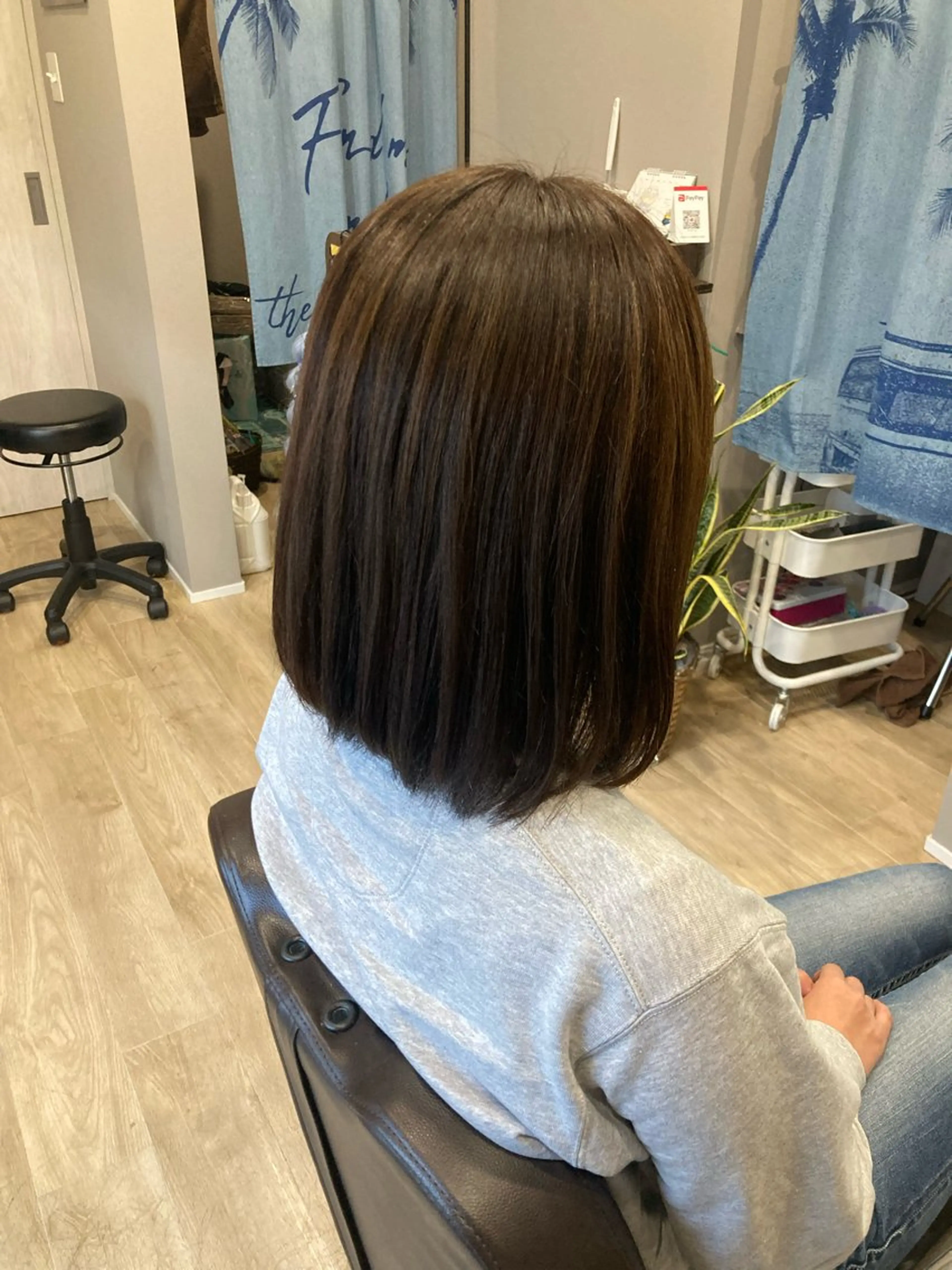 ミディアム ボブ Hair room Leaのヘアスタイル