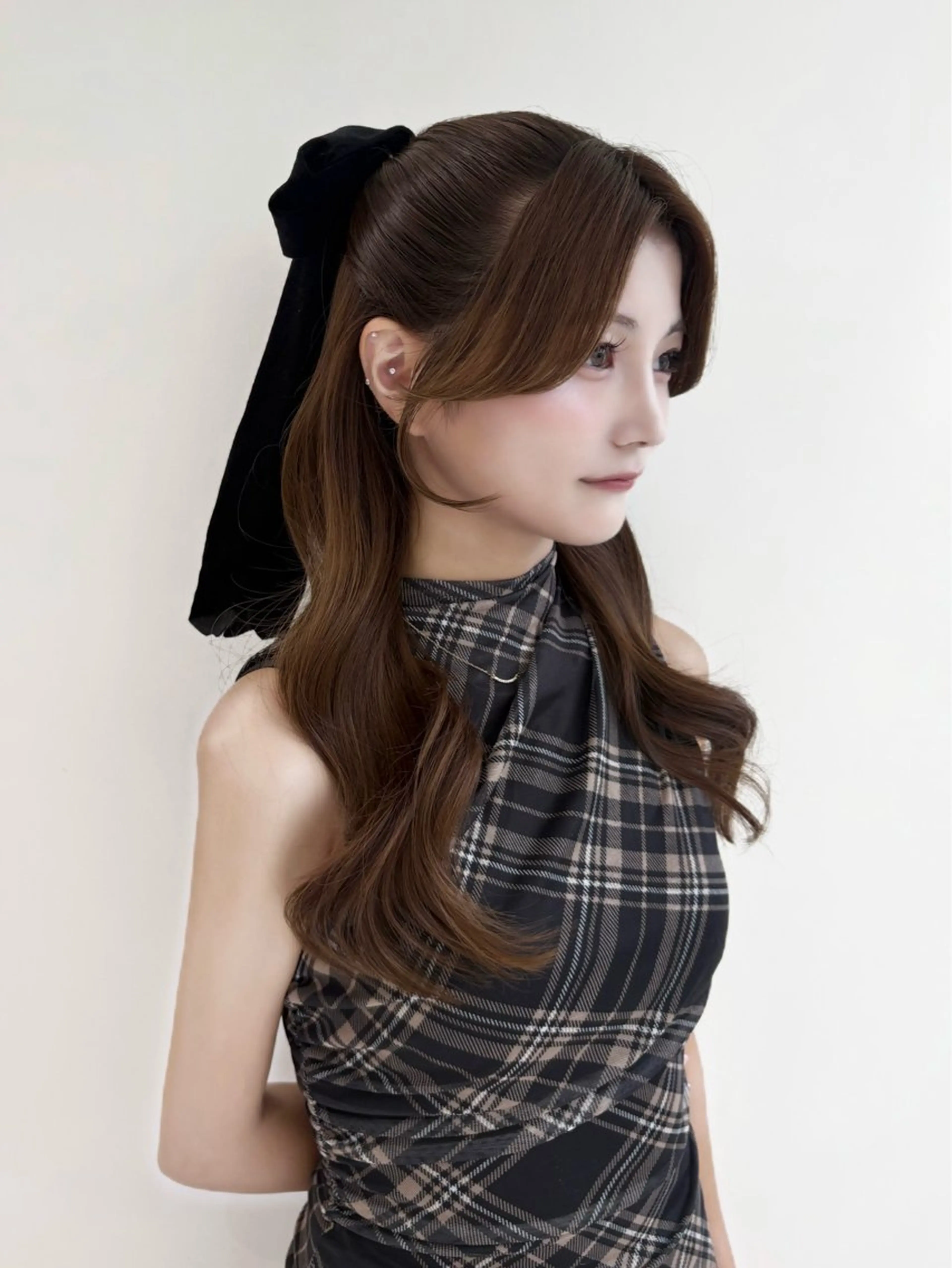 ロング シールエクステ エクステ ロング カット エクステ 新宿/韓国ヘア 中明度カラー/かやのヘアスタイル