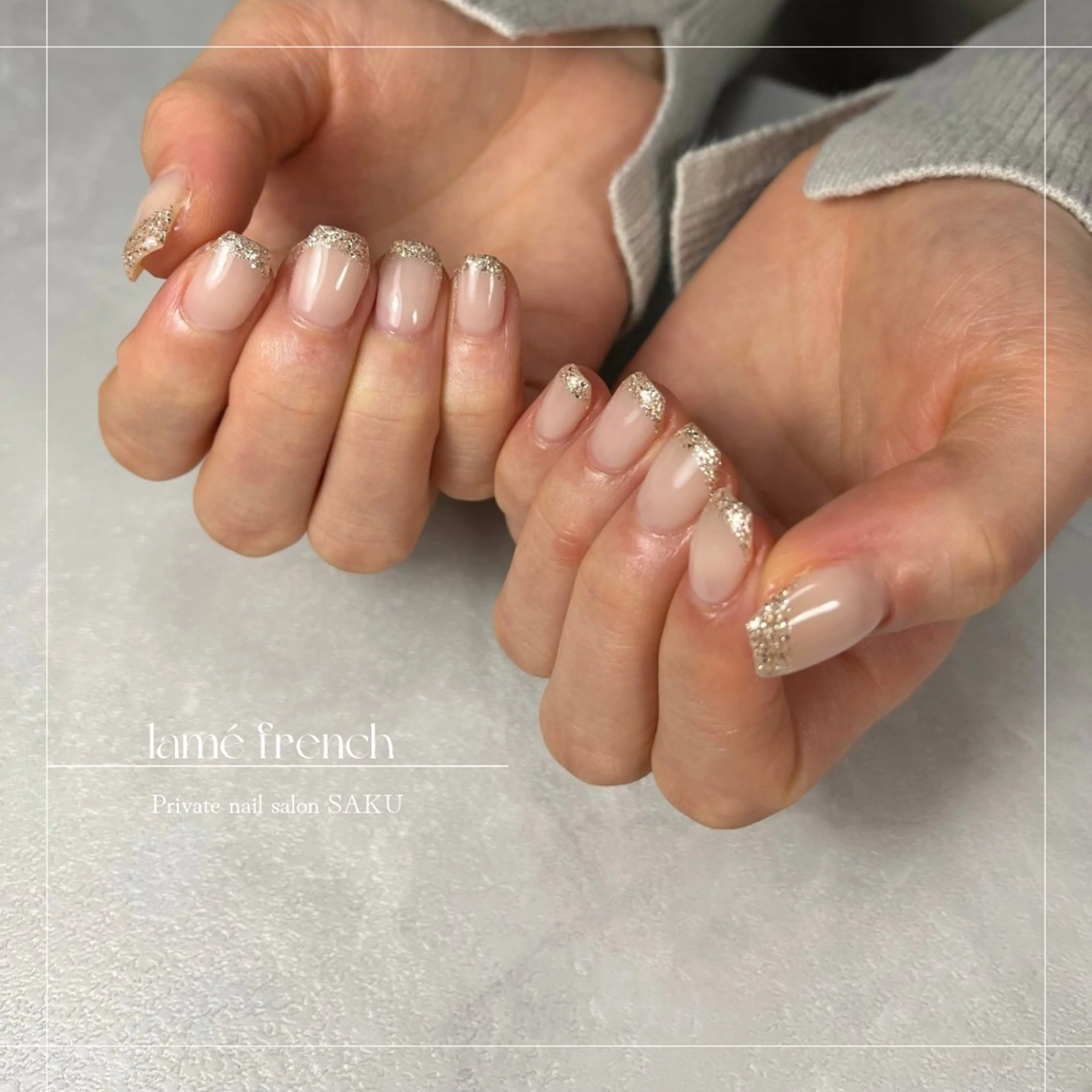 ネイル ニュアンスネイル シンプルネイル ハンドネイル SAKU  nail[サクネイル]所属・SAKU nail 作島茜のネイルデザイン