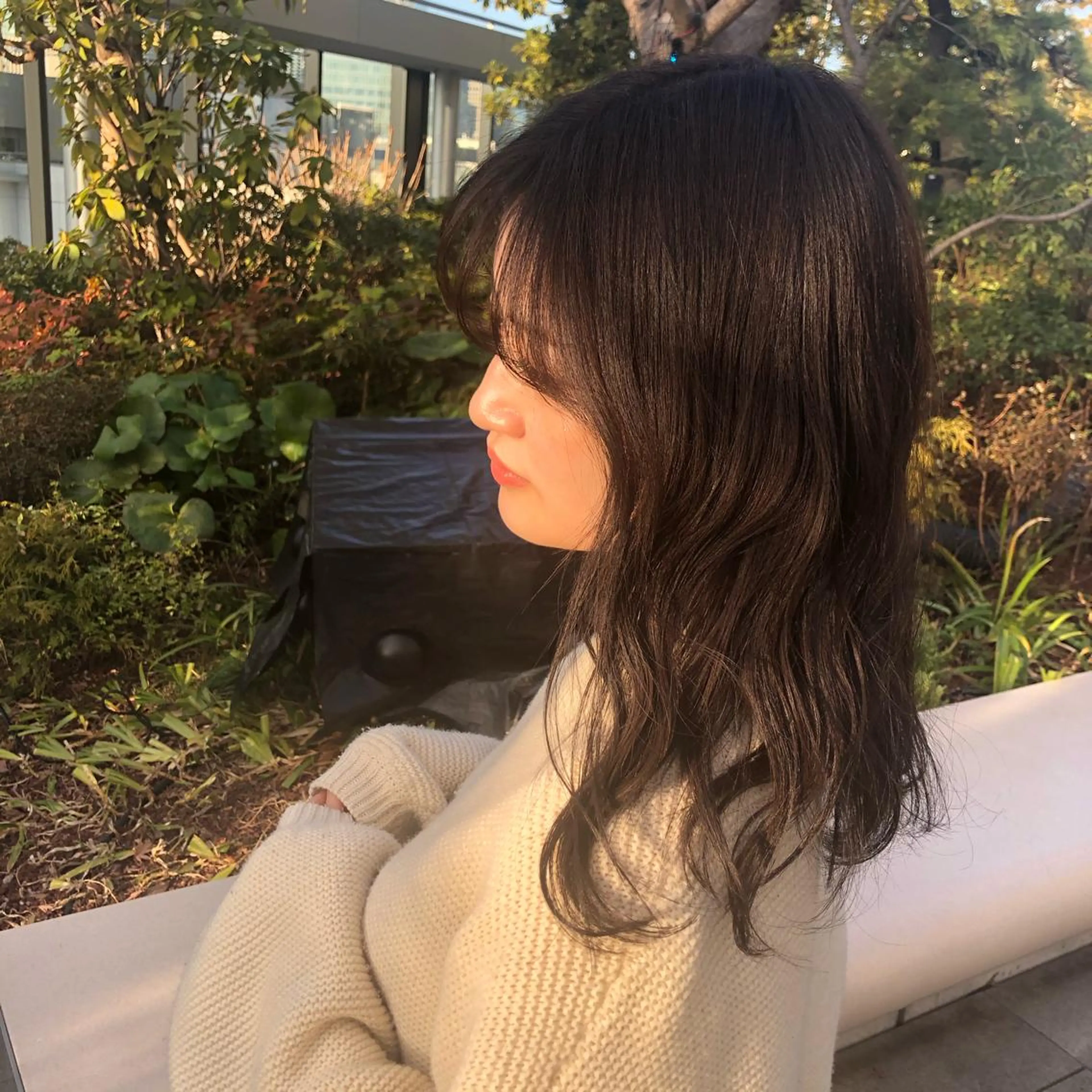 セミロング カラー 透明感カラー 韓国風ヘア♡ runaのヘアスタイル