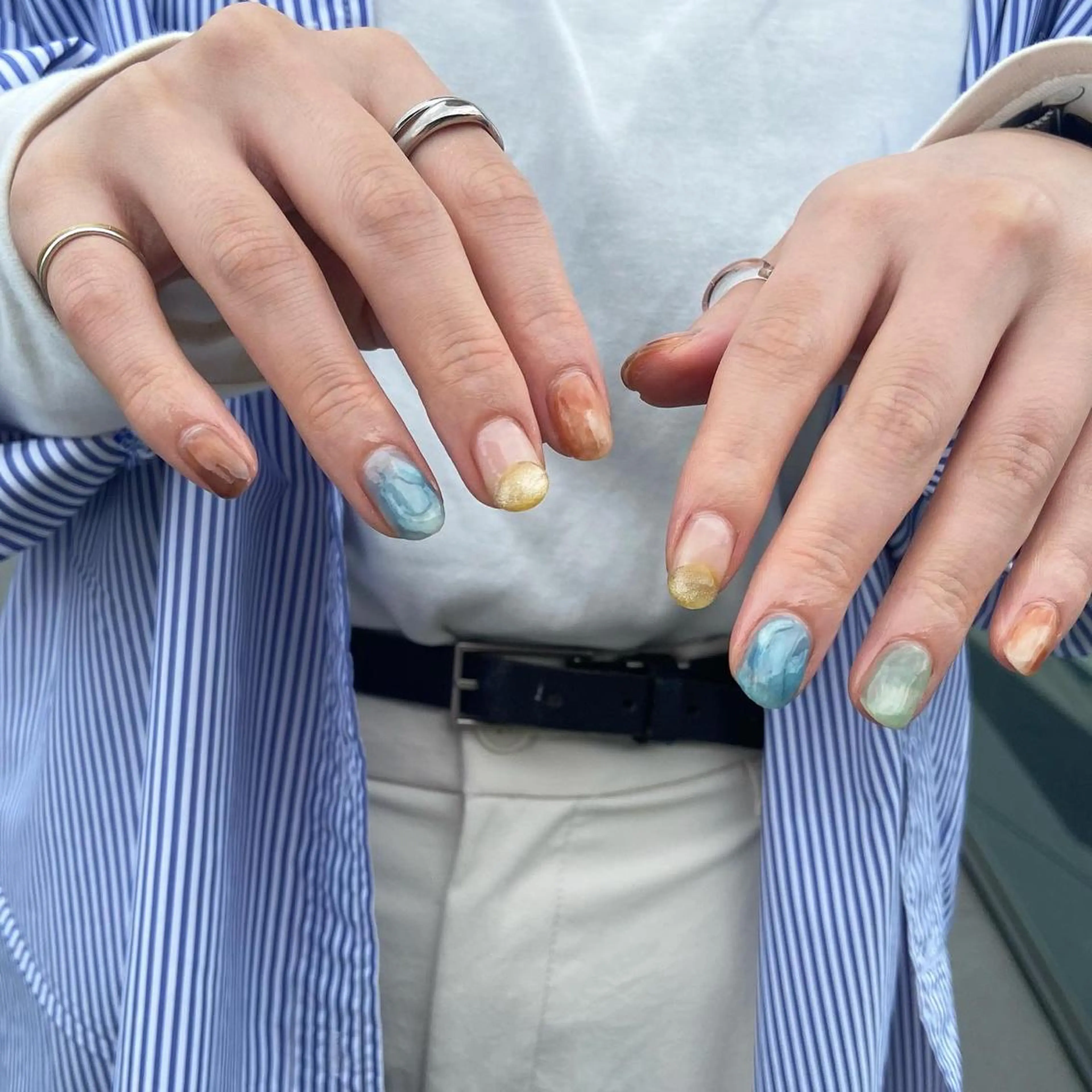 ネイル 𝕄𝕚𝕪𝕦🤍 自由が丘⌇パラジェルのネイルデザイン