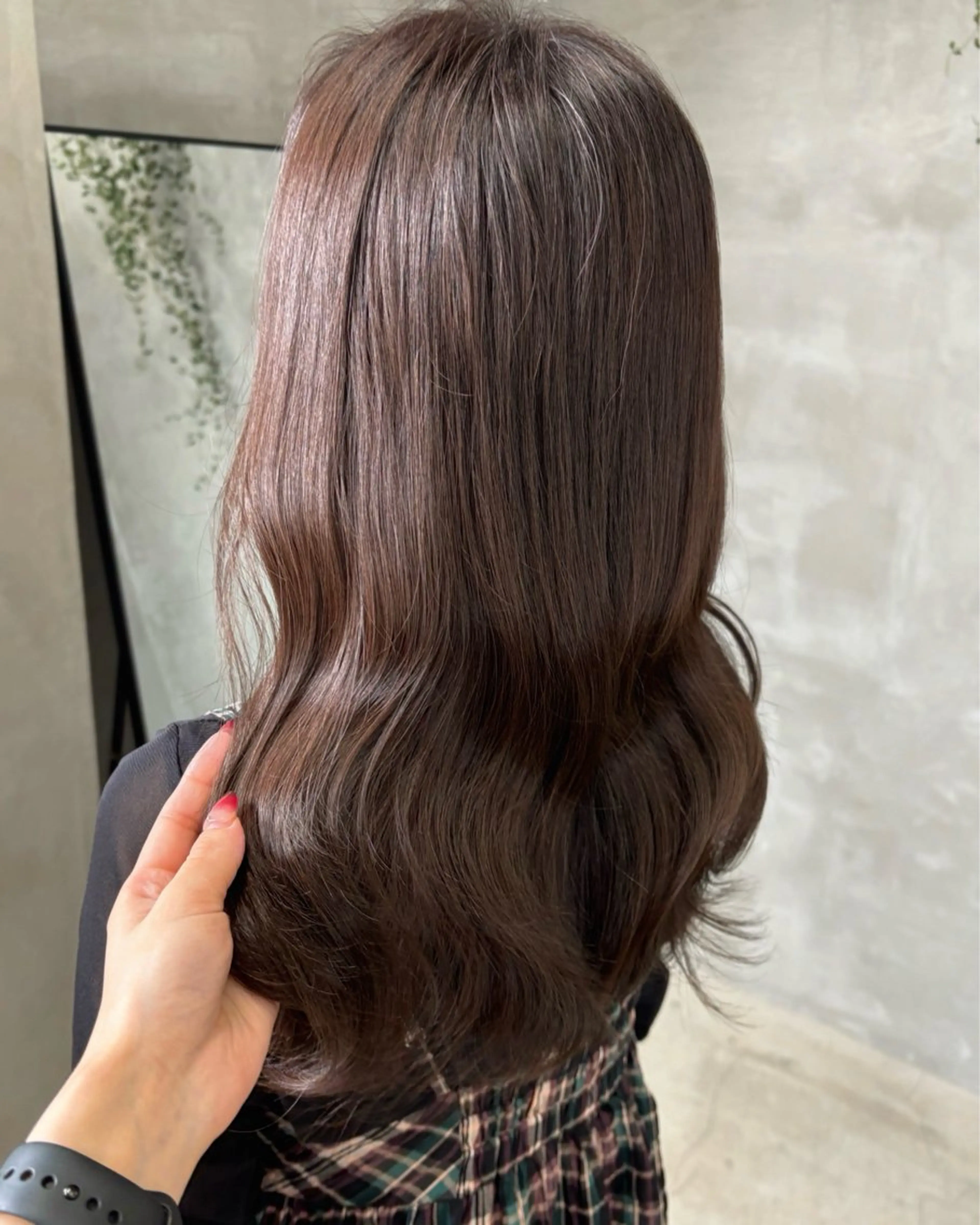 シングルカラー+シャンプーブローの写真