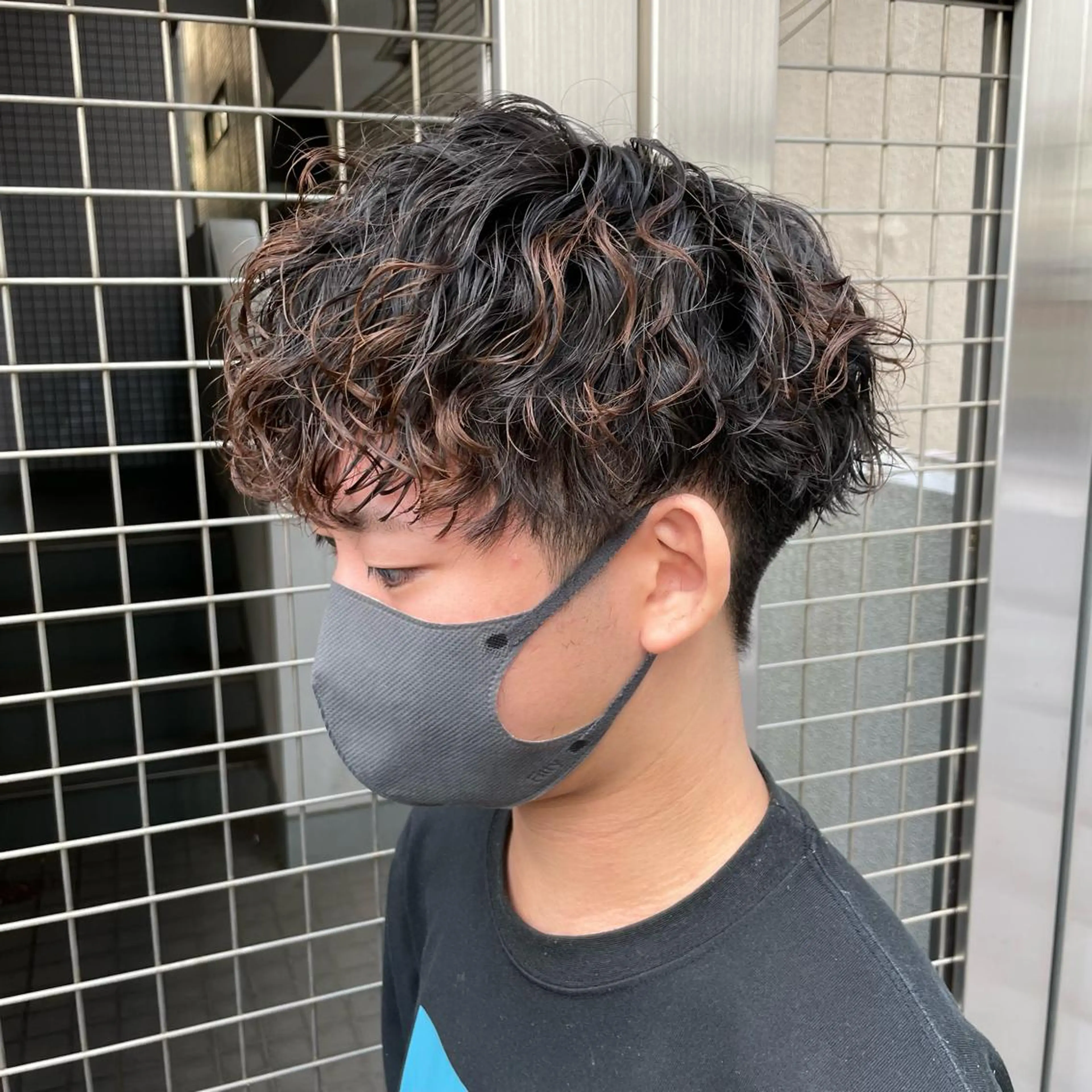 ショート パーマ メンズ アイブロウ カット パーマ 【メンズ縮毛矯正】 田中秀斗のヘアスタイル