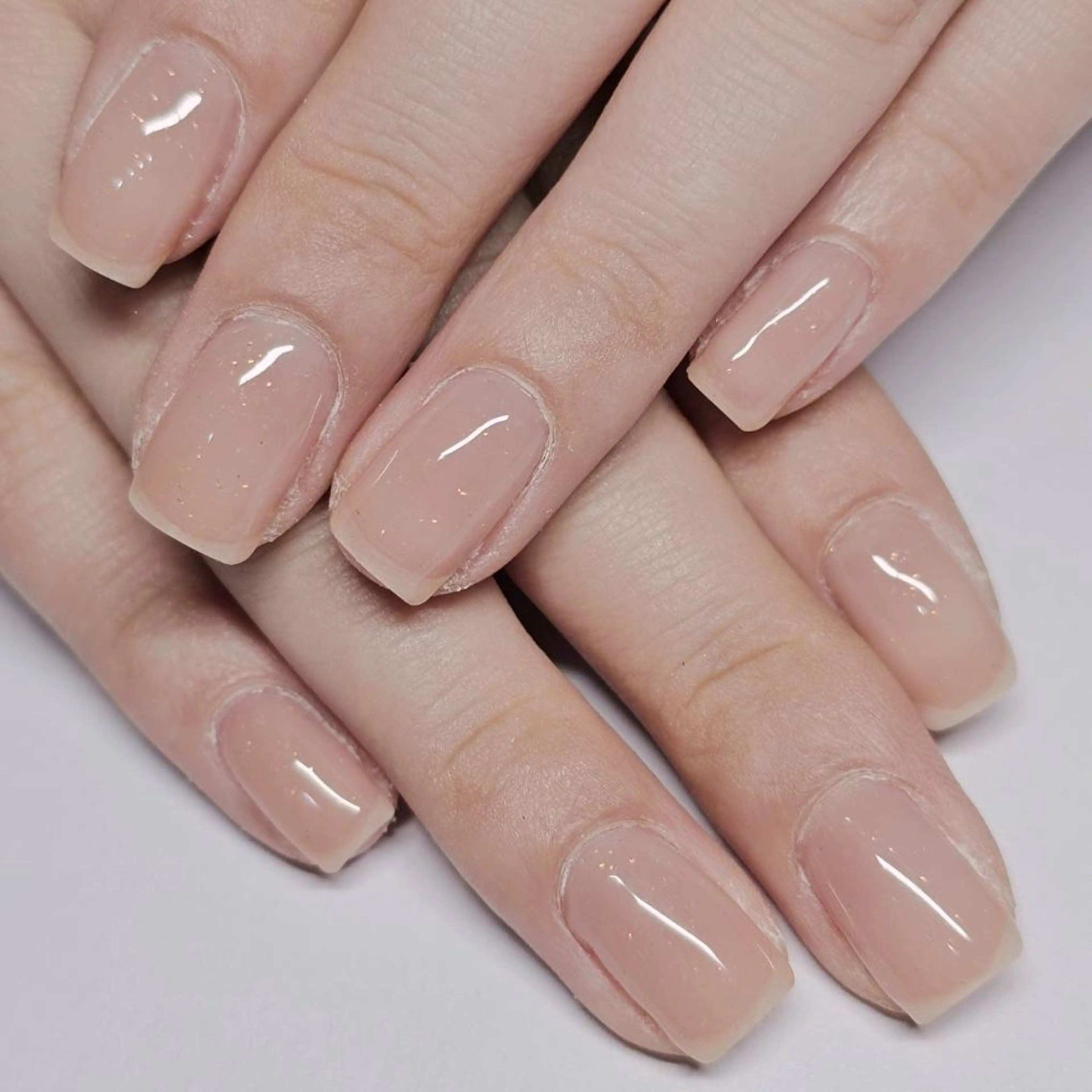 ネイル ラメ(グリッター) オフィスネイル ワンカラーネイル ハンドネイル よしだ ひろきのネイルデザイン