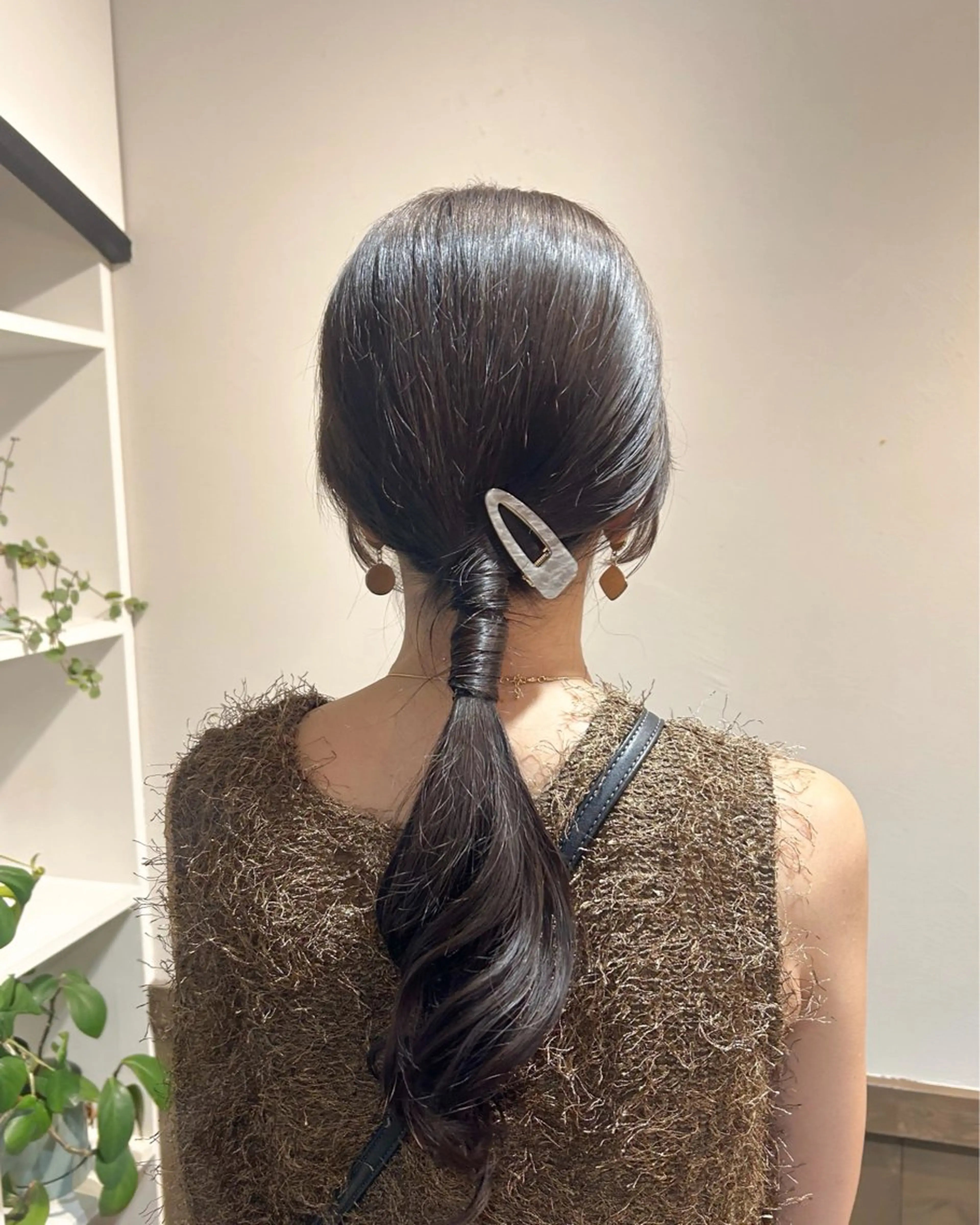 セミロング カット ヘアセット アレンジ/新宿 透明感カラー/ヤノのヘアスタイル