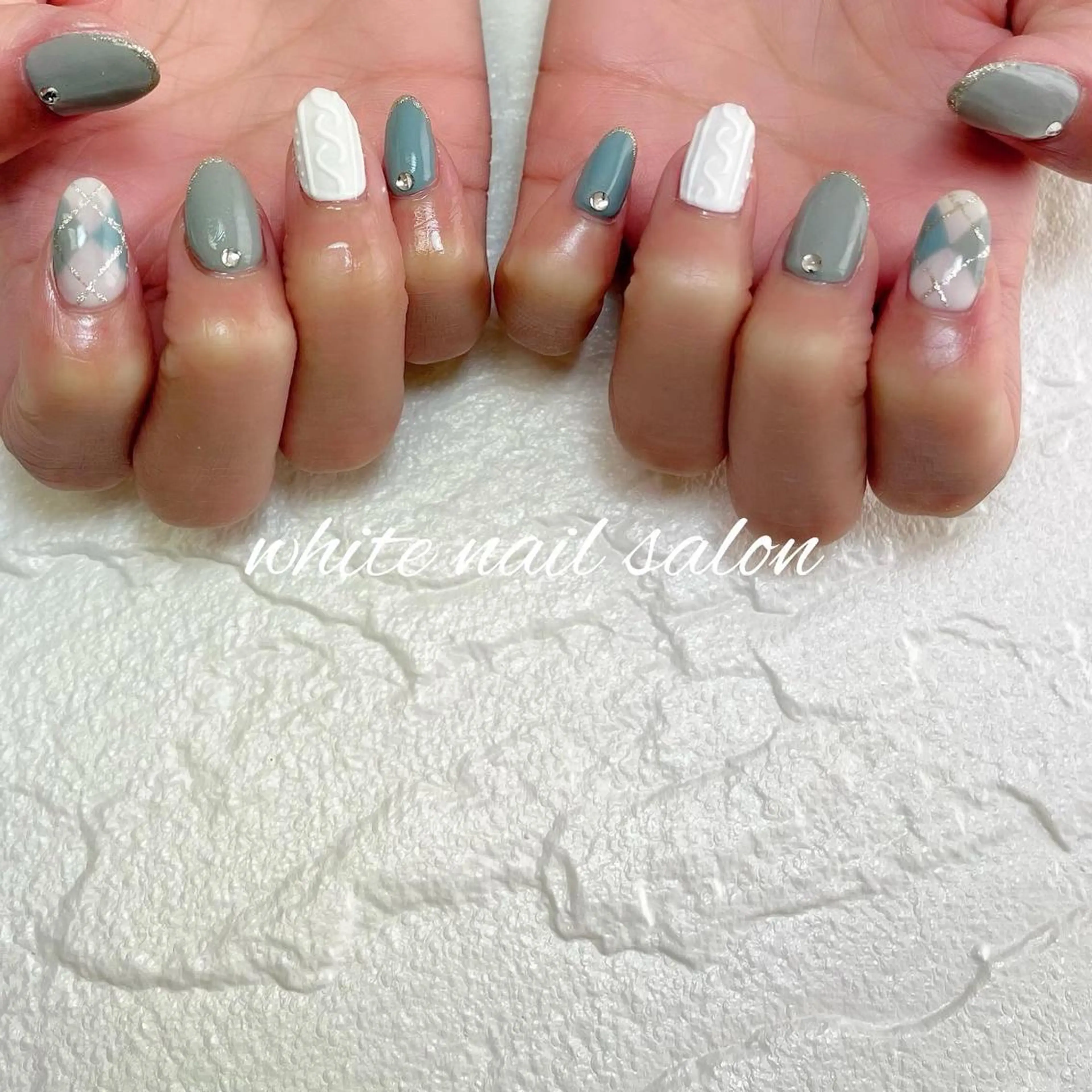 ネイル フットネイル ジェルネイル ハードジェル ラメ(グリッター) 持ち込み ハンドネイル white nail salonのネイルデザイン