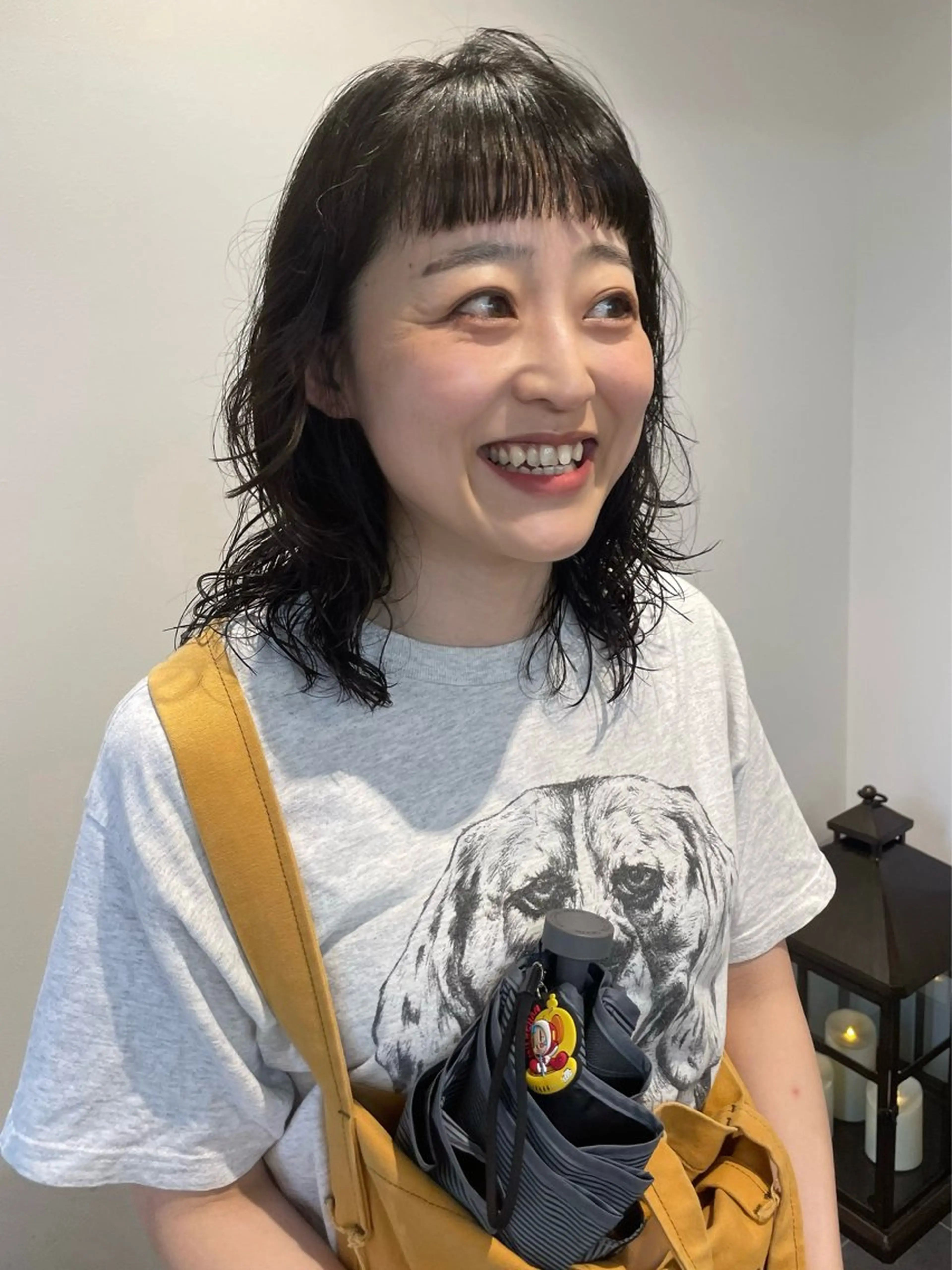 ミディアム パーマ ミディアムパーマ ボブ レイヤーカット 縮毛矯正 ウルフカット レイヤーパーマ/ ショートパーマ/横浜のヘアスタイル