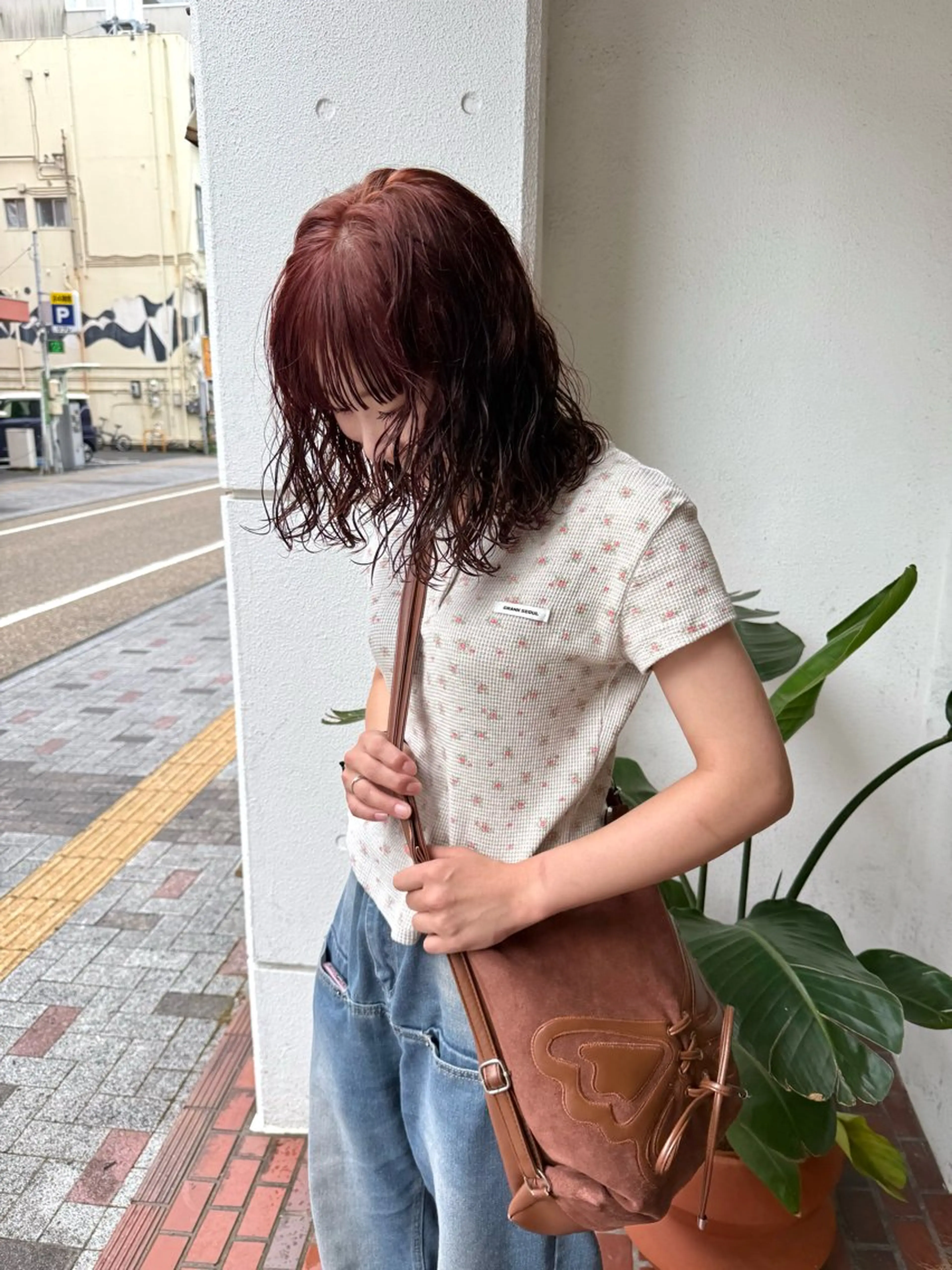 ミディアム カラー パーマ ブリーチ ブリーチなしカラー ヘアカラー muku所属・ボブ/パーマ /muku サリのヘアスタイル