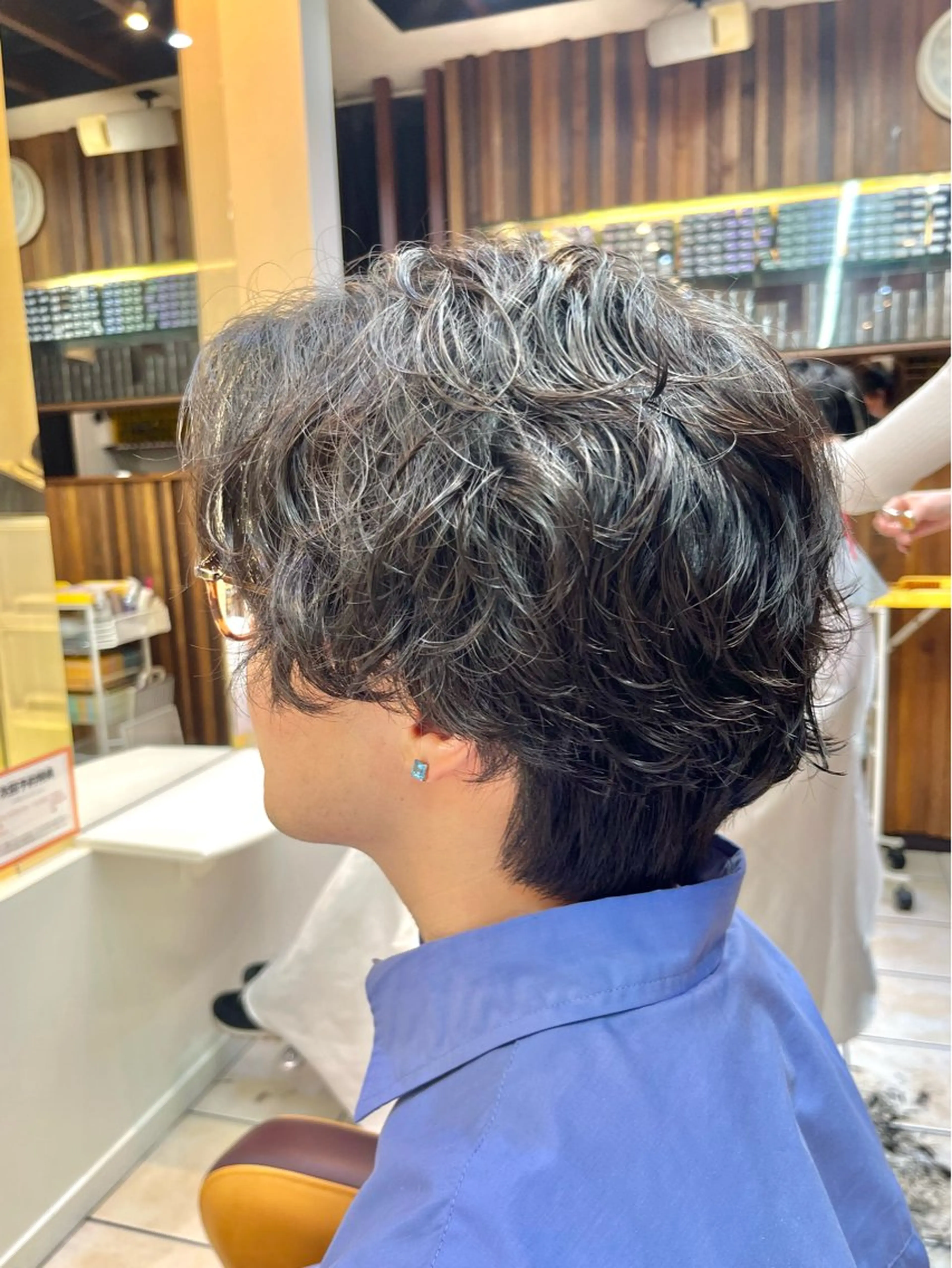 ショート パーマ メンズ カット パーマ メンズ特化/パーマ/ 髪質改善　高野奨馬のヘアスタイル