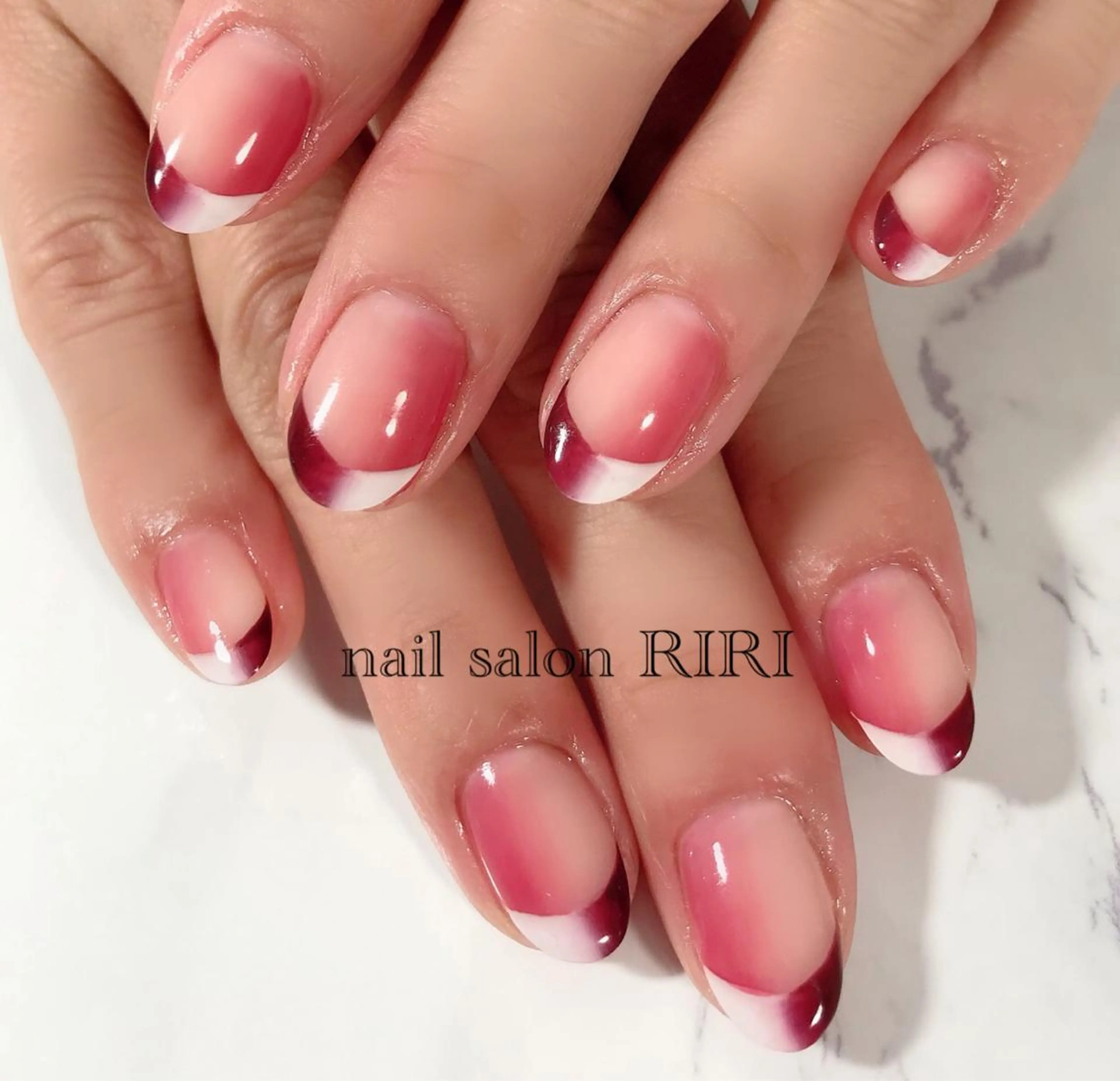 ネイル フレンチネイル オンブレフレンチ private  nail  salon RIRI所属・RIRI リリのネイルデザイン
