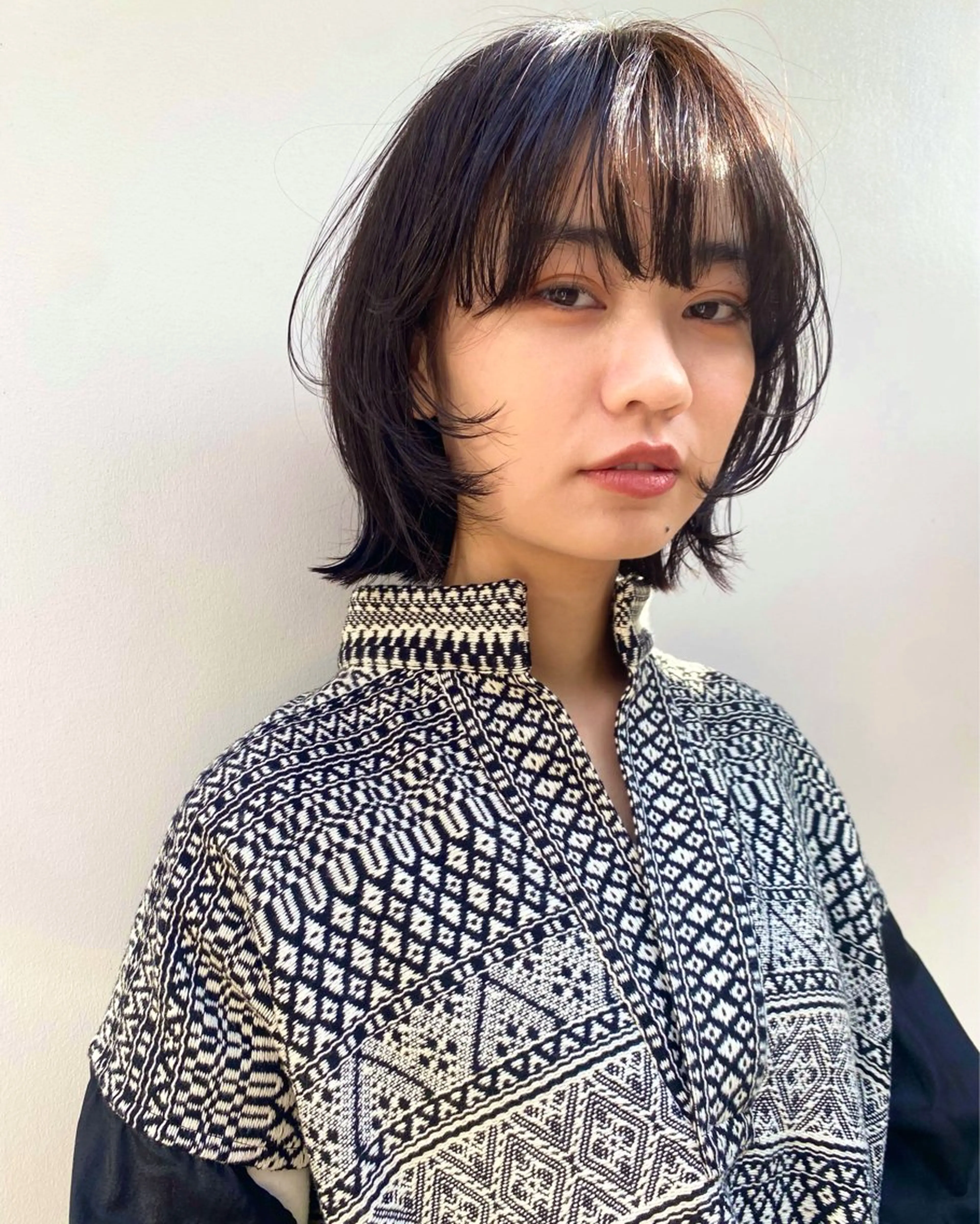 ミディアム カラー パーマ レイヤーカット カット パーマ トリートメント 下北沢 soiのヘアスタイル