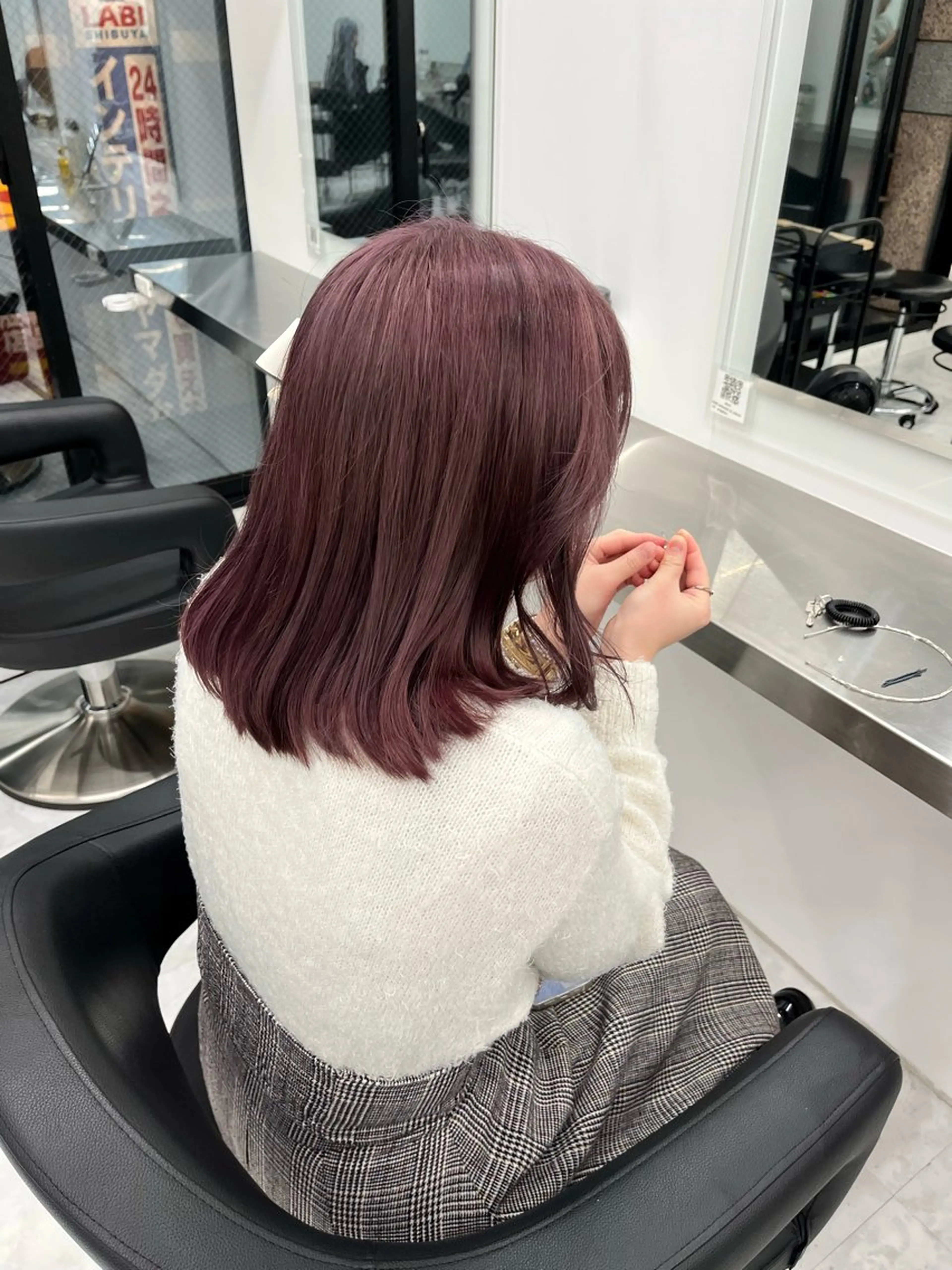 ミディアム カラー ヘアアレンジ 愛されカラー🩷 はるなのヘアスタイル