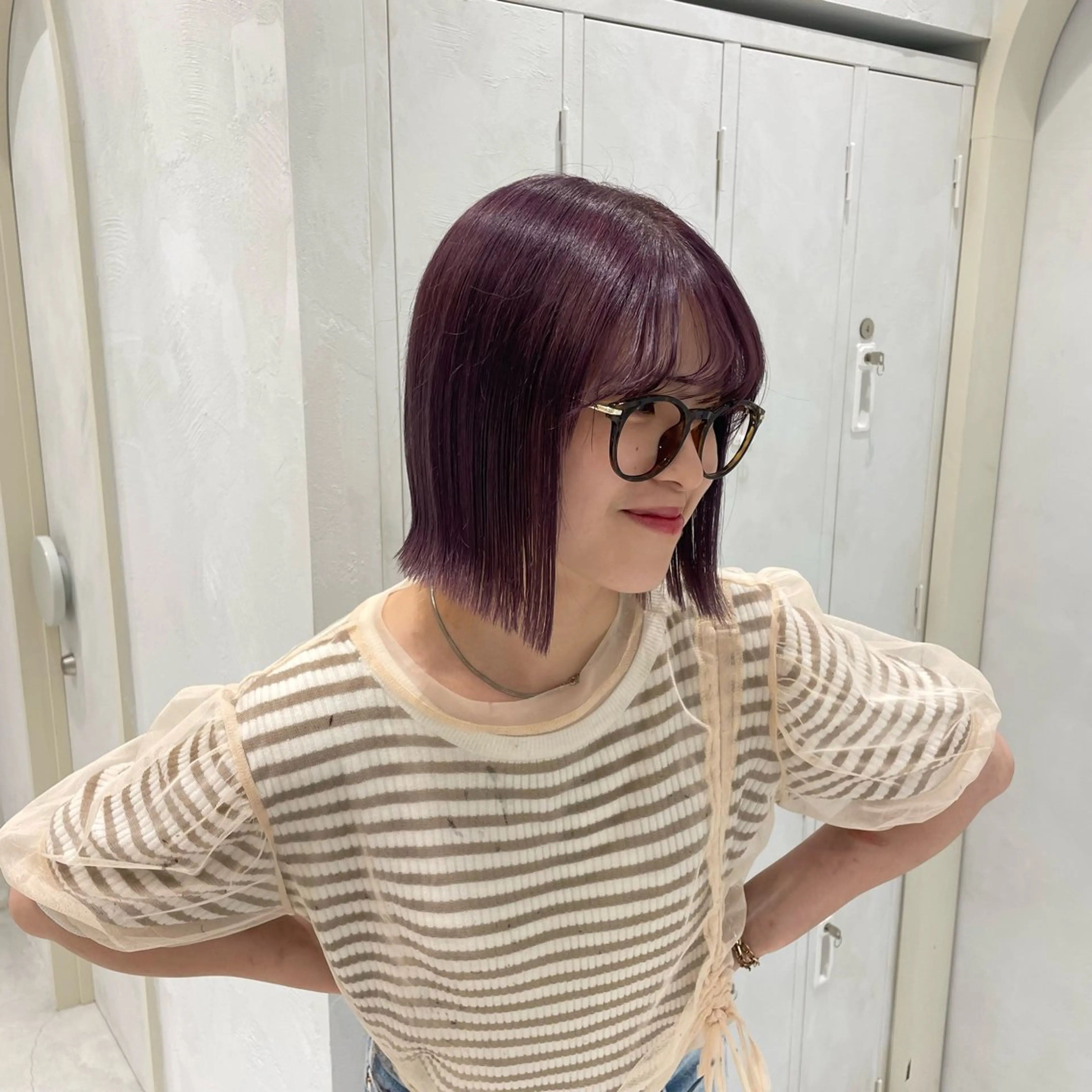 ショート ヘアカラー 桑本 さと子のヘアスタイル