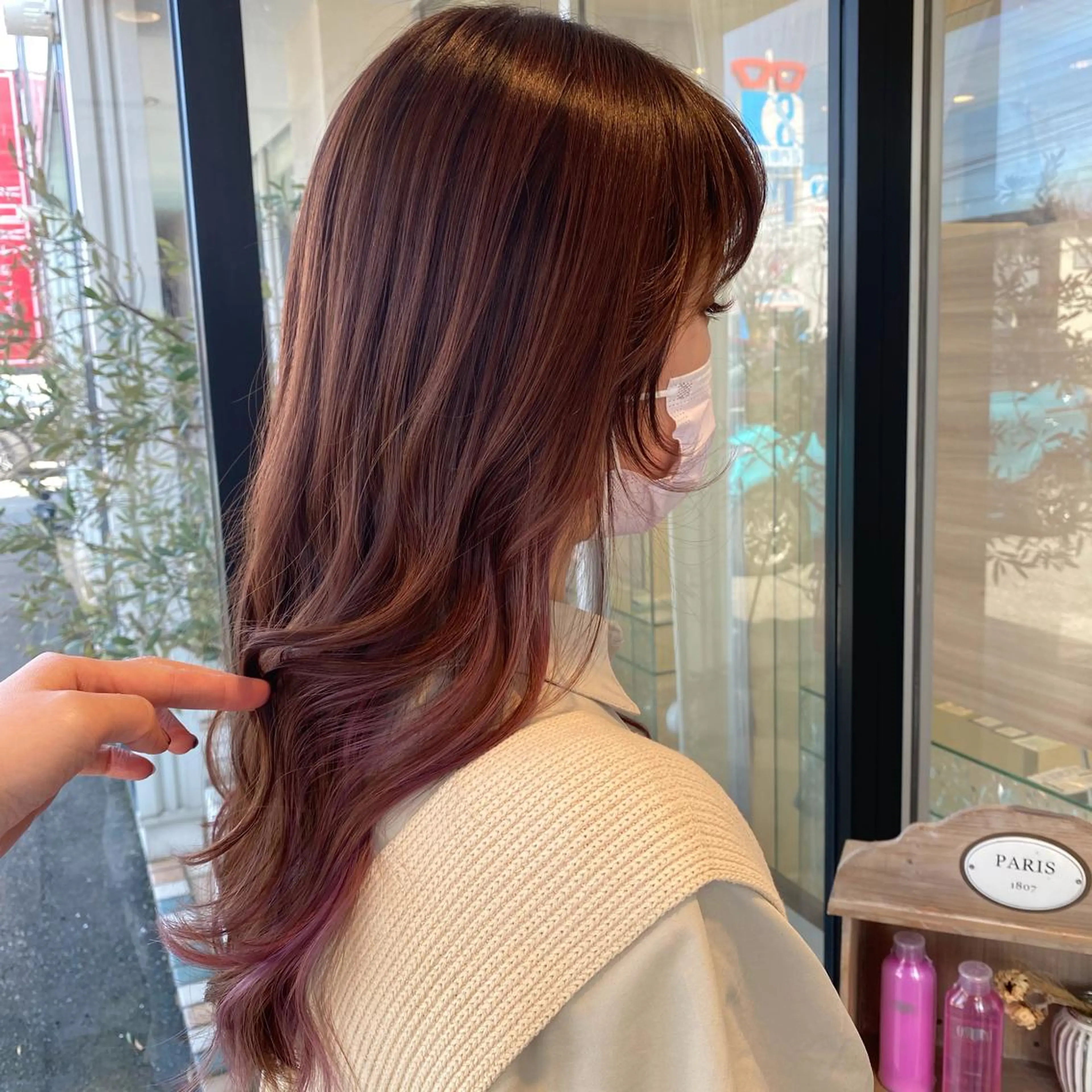 ロング カラー ショートヘアはお任せ 冨樫真未のヘアスタイル