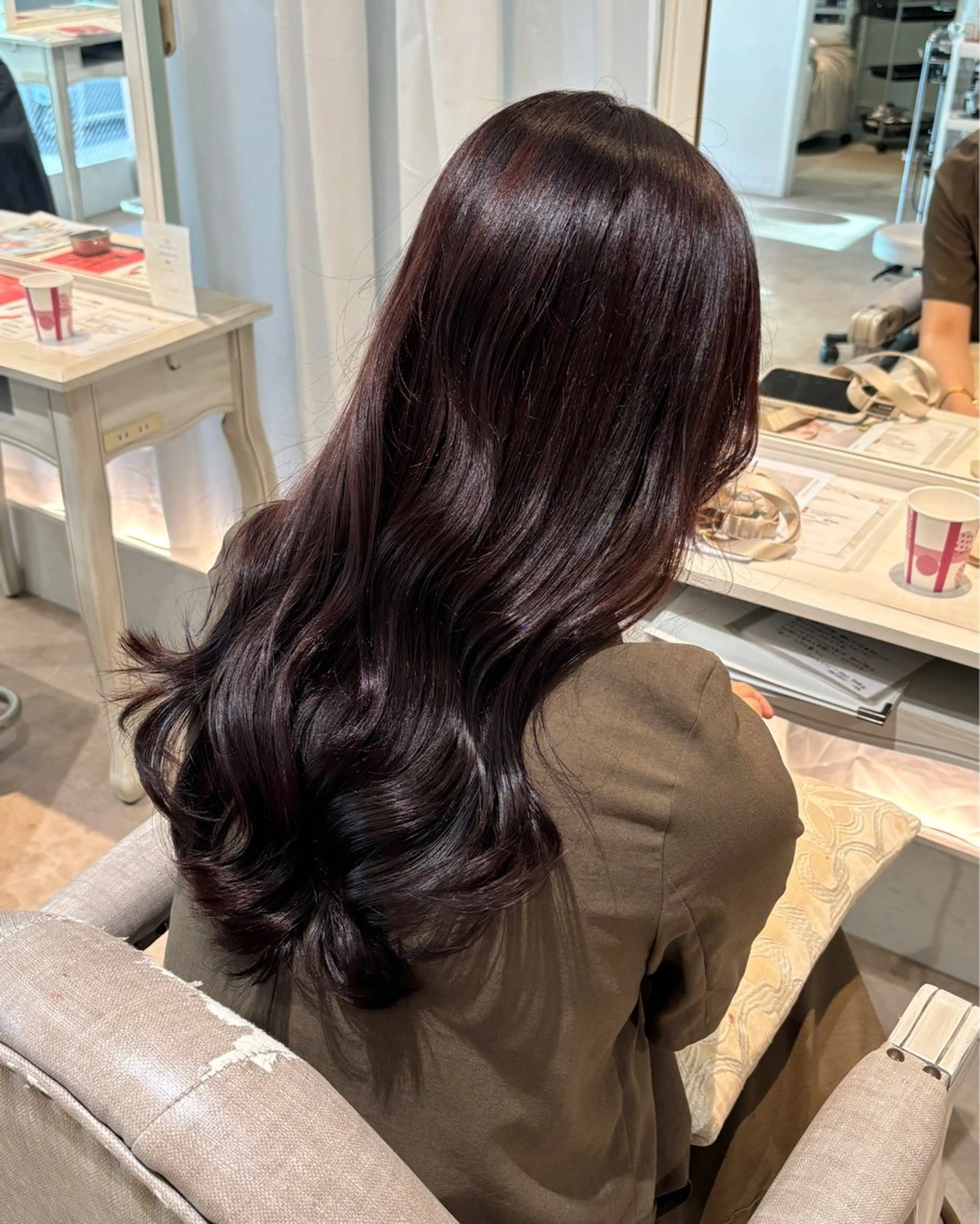 ロング カラー ブラウンカラー 透明感カラー ラベンダーカラー CreBiA   eyelash所属・CreBiA🎀 ayaのマツエク・マツパデザイン