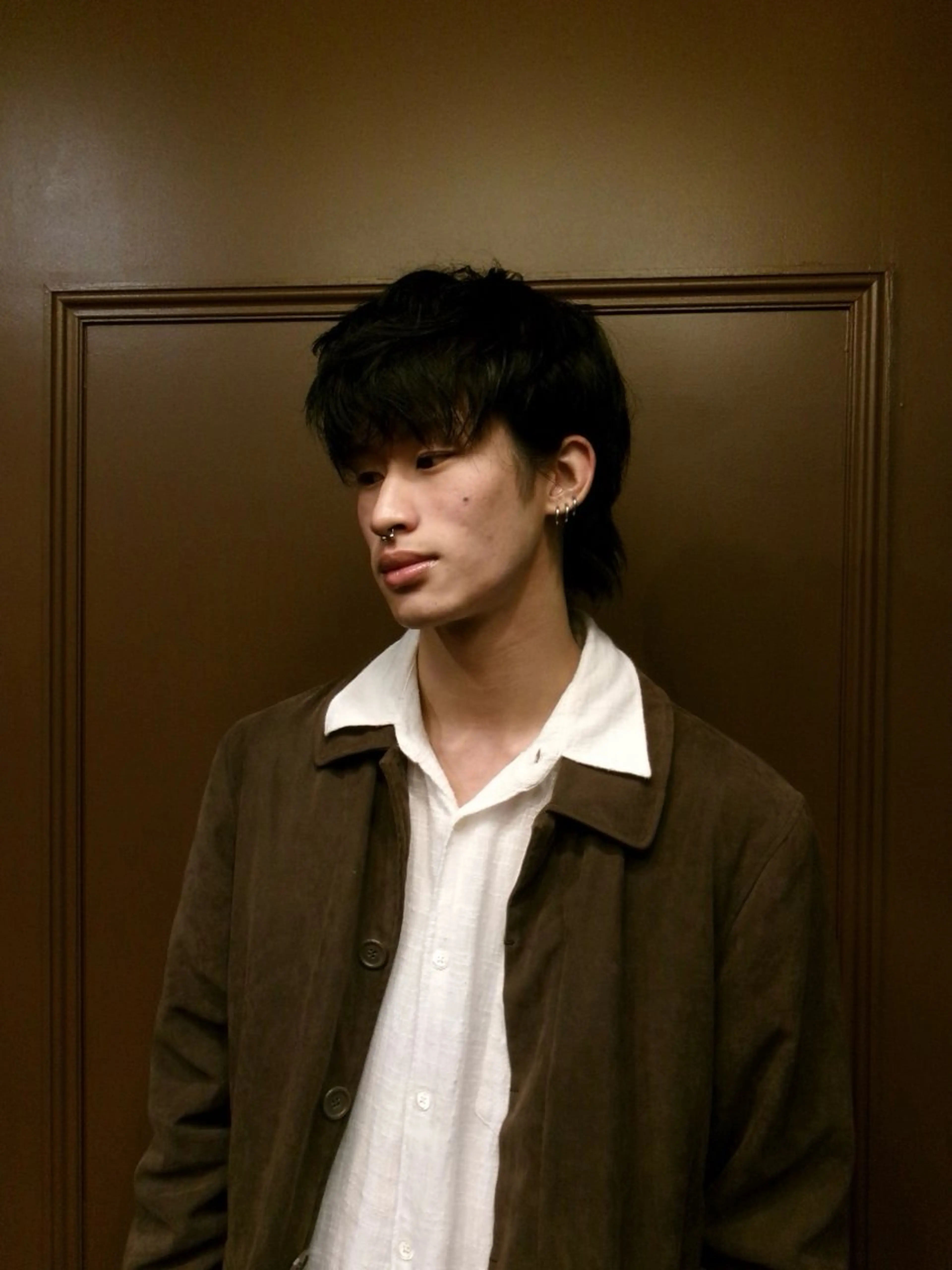 ミディアム くせ毛 窪田 力也のヘアスタイル