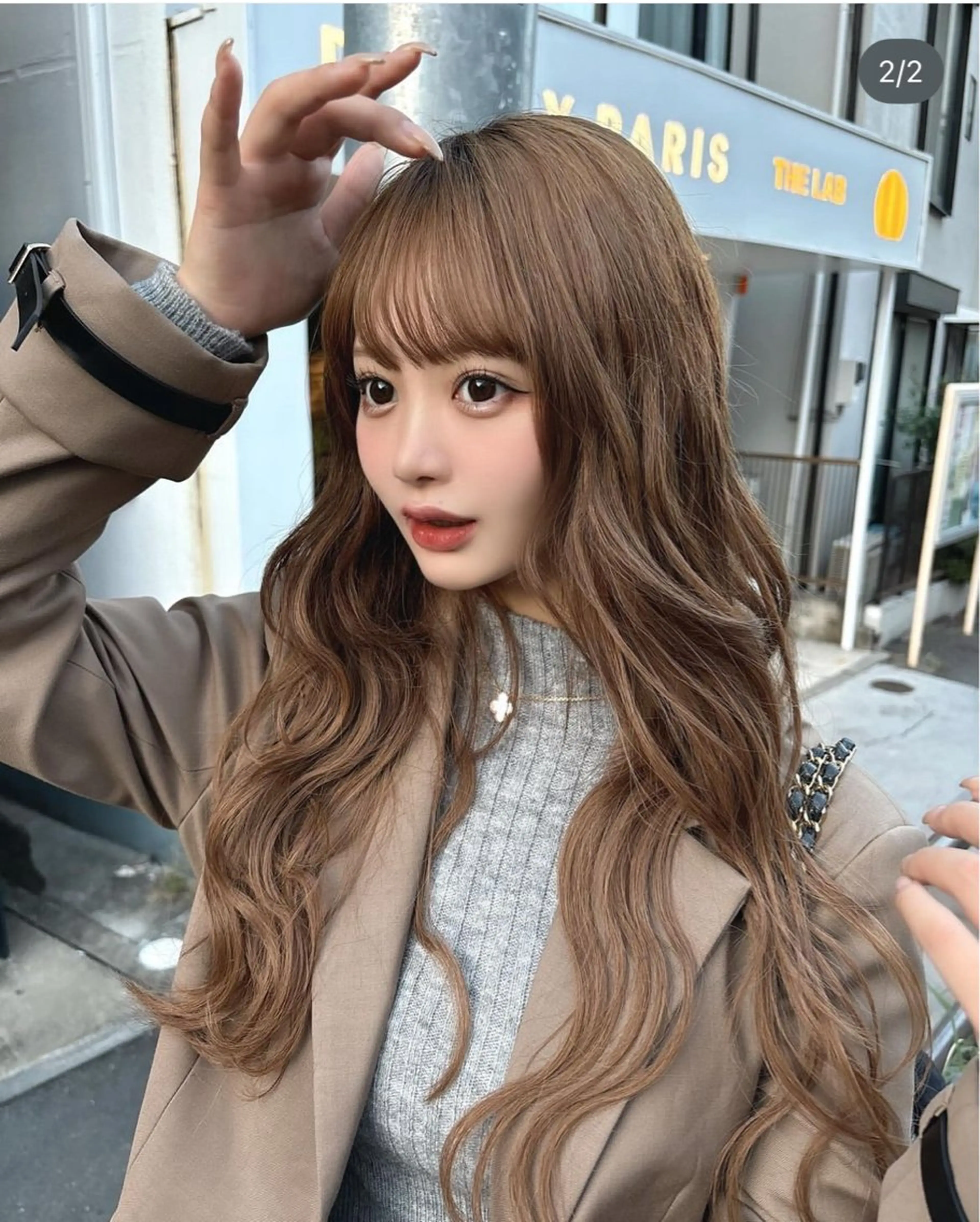 セミロング カラー レイヤーカット 山崎/ボブ縮毛矯正 レイヤー髪質改善のヘアスタイル