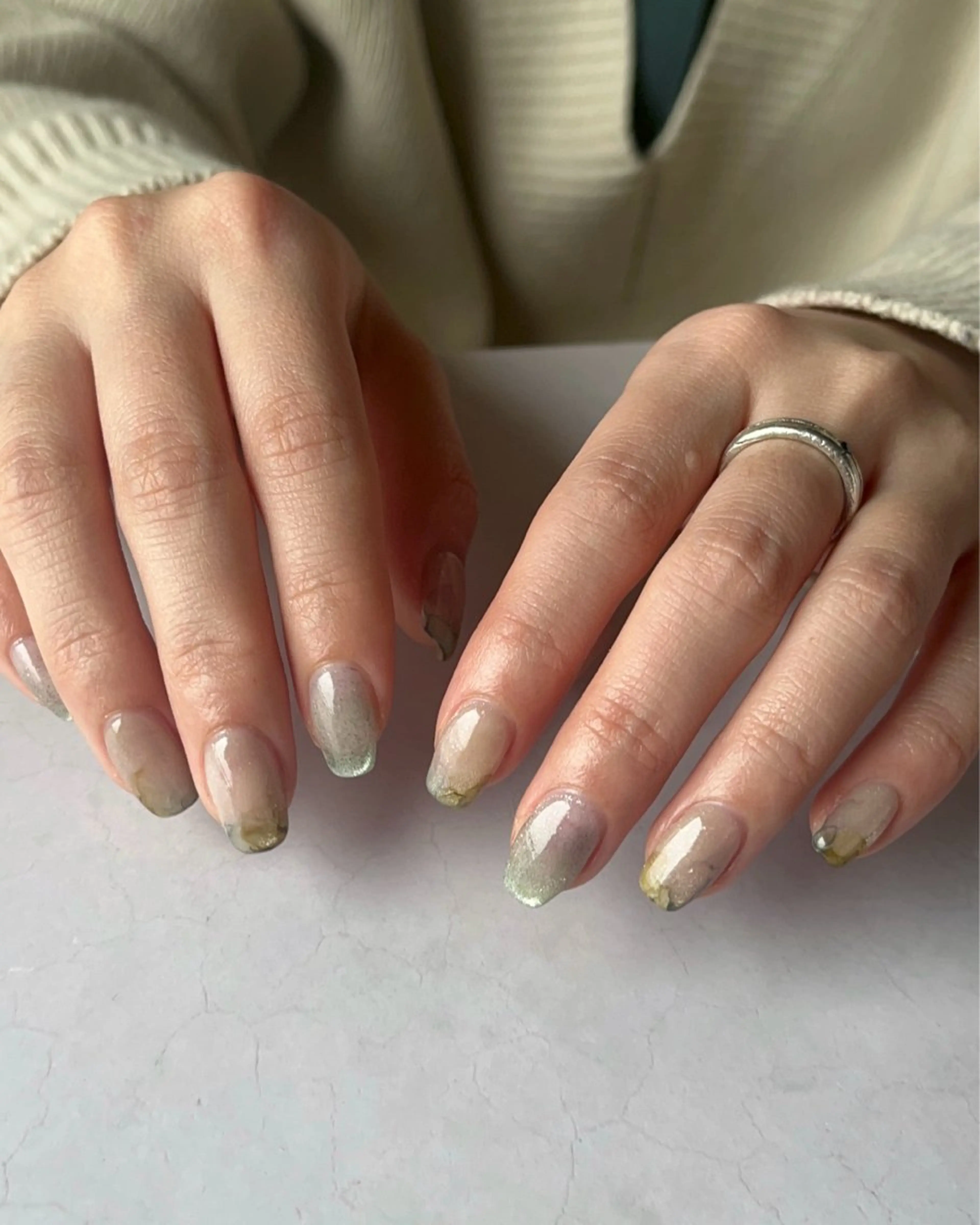 ネイル マグネットネイル ハンドネイル MUKUTOU nail 　YUKIのネイルデザイン