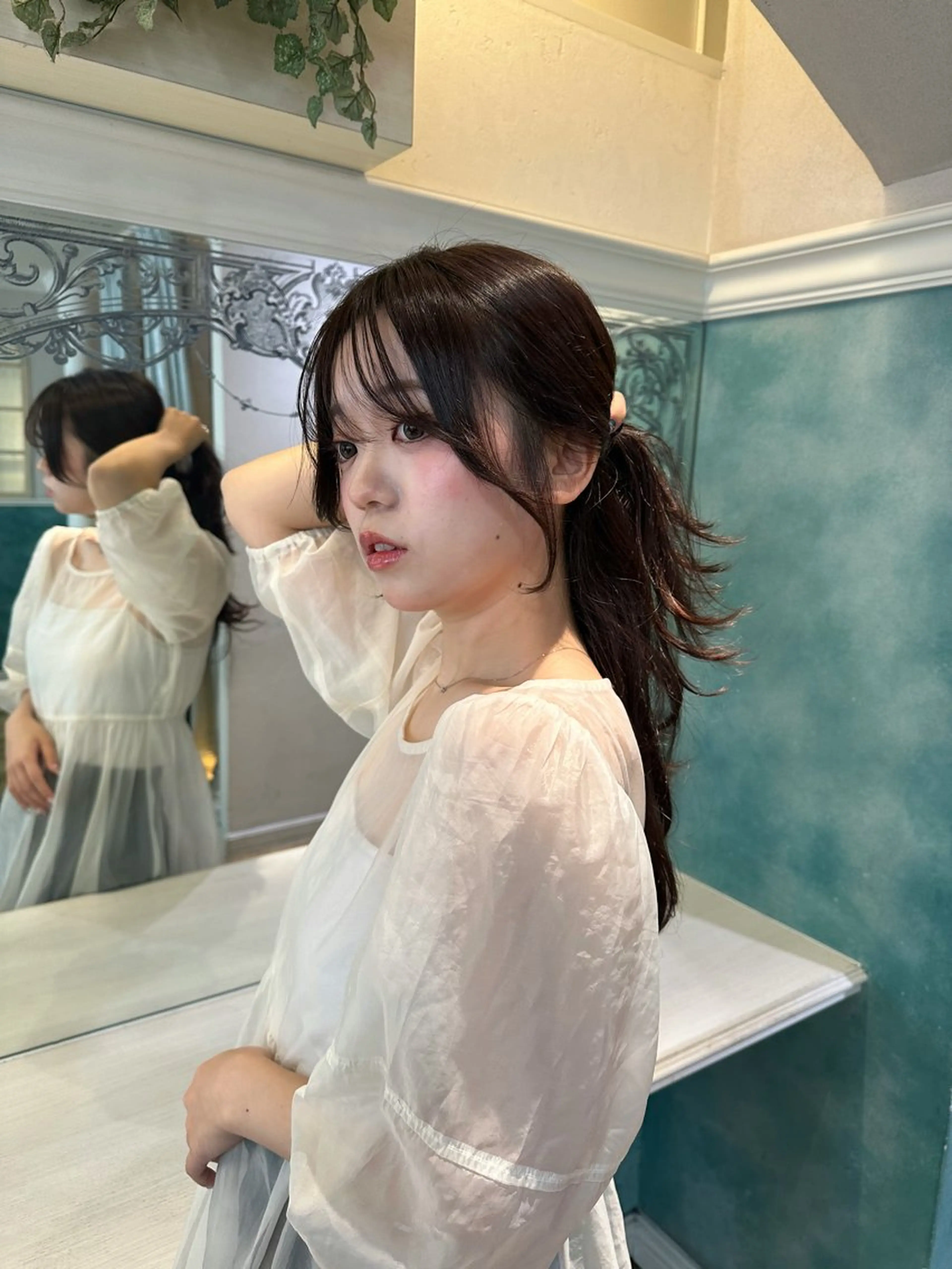 セミロング レイヤー/韓国ヘア /銀座/サラのヘアスタイル