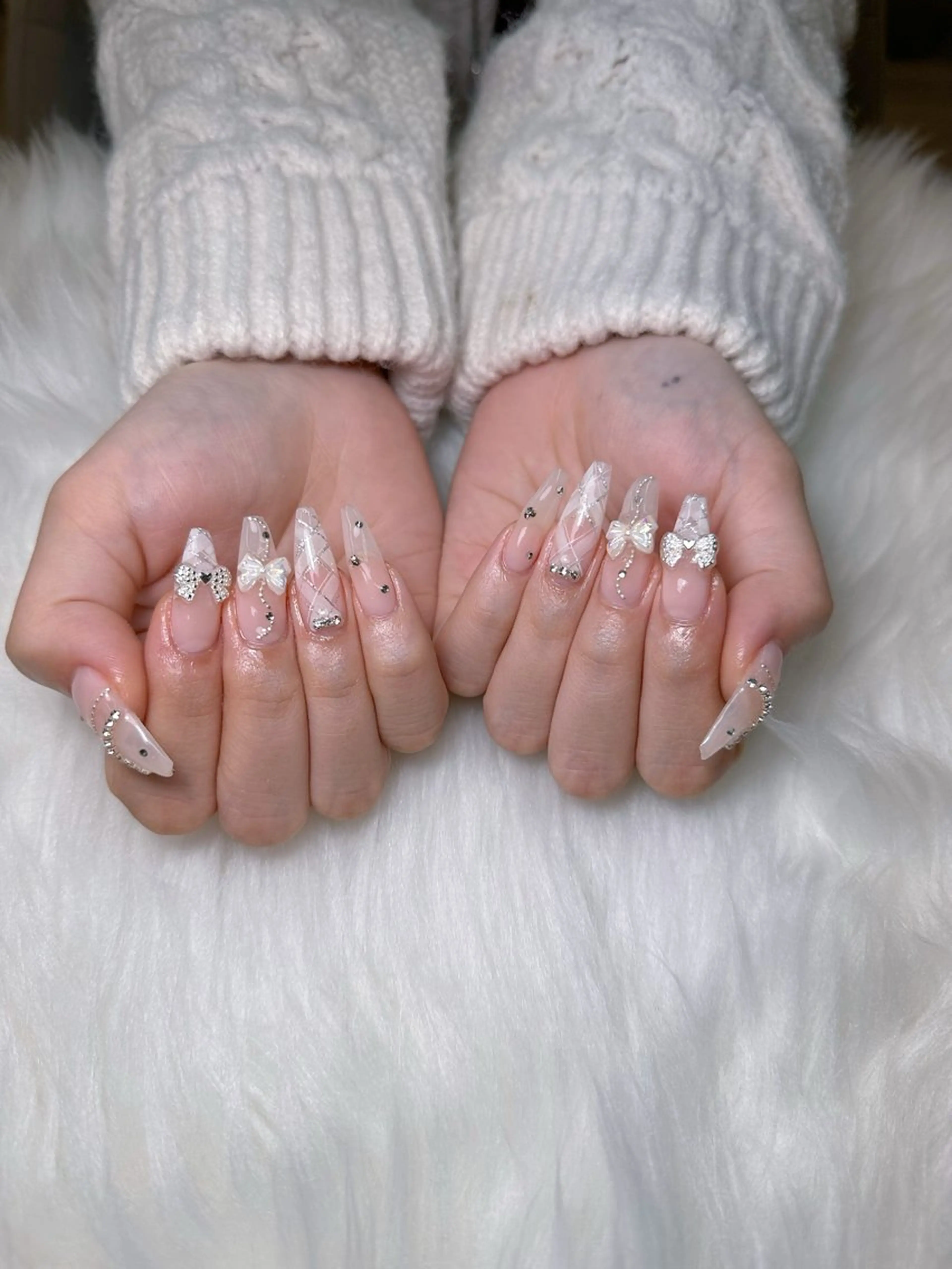 長さ出し、10本アート(パーツ、ストーン付け放題)の写真