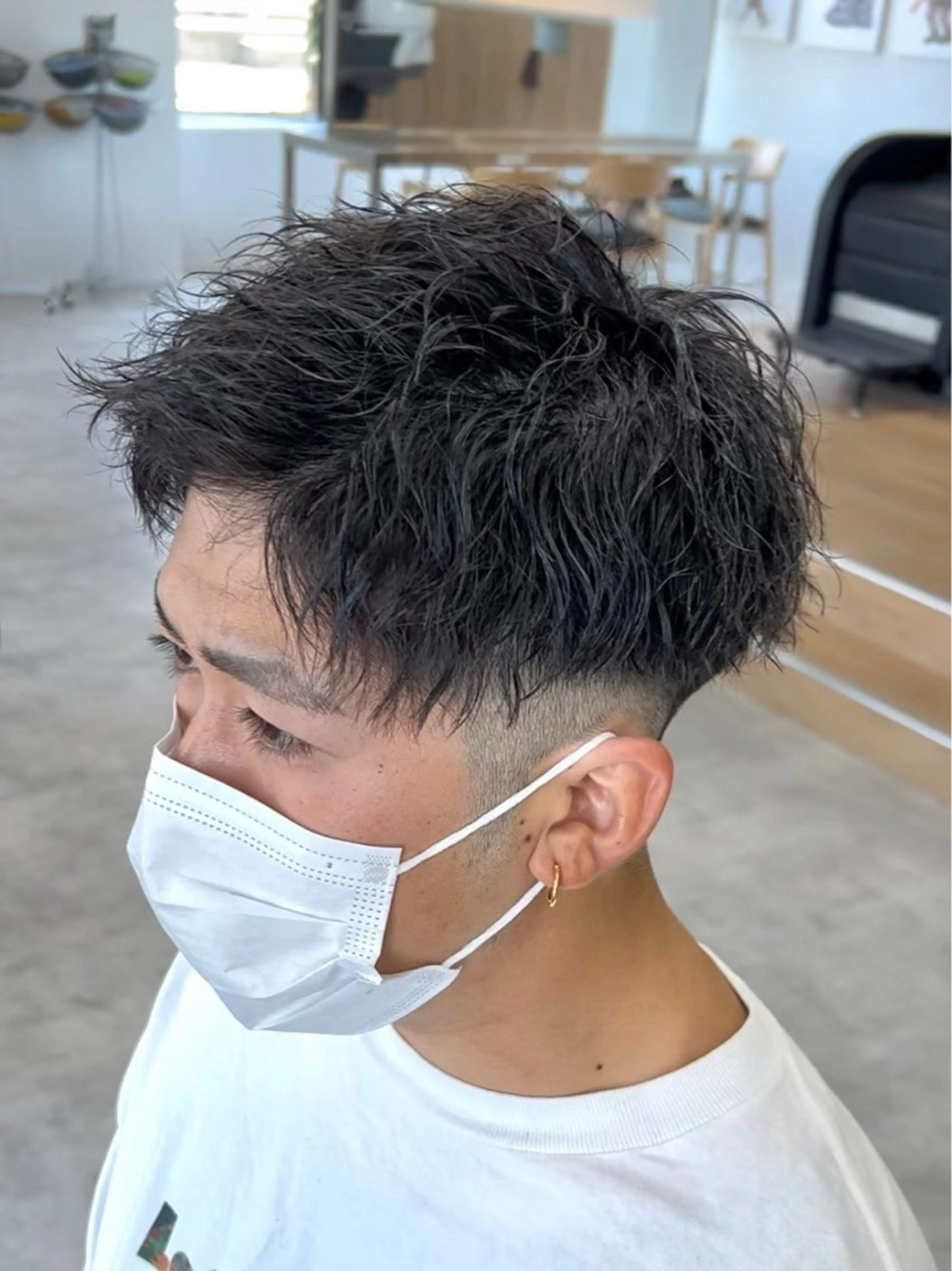 ショート パーマ メンズ カット パーマ メンズパーマ/新潟/ 万代／田崎亮🌟のヘアスタイル