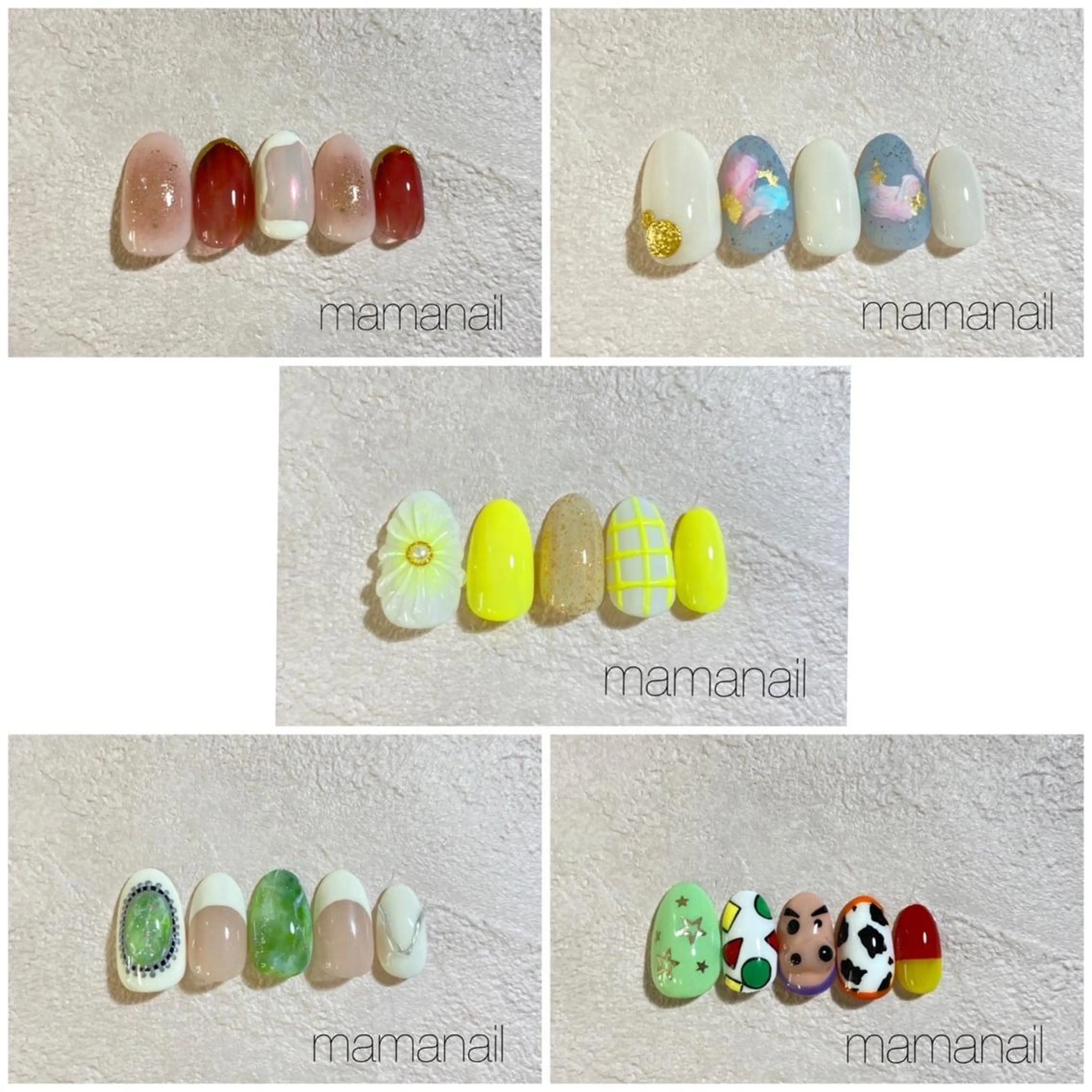 ネイル アートネイル ブルー ジェルネイル ネイルサロン mama nailのネイルデザイン